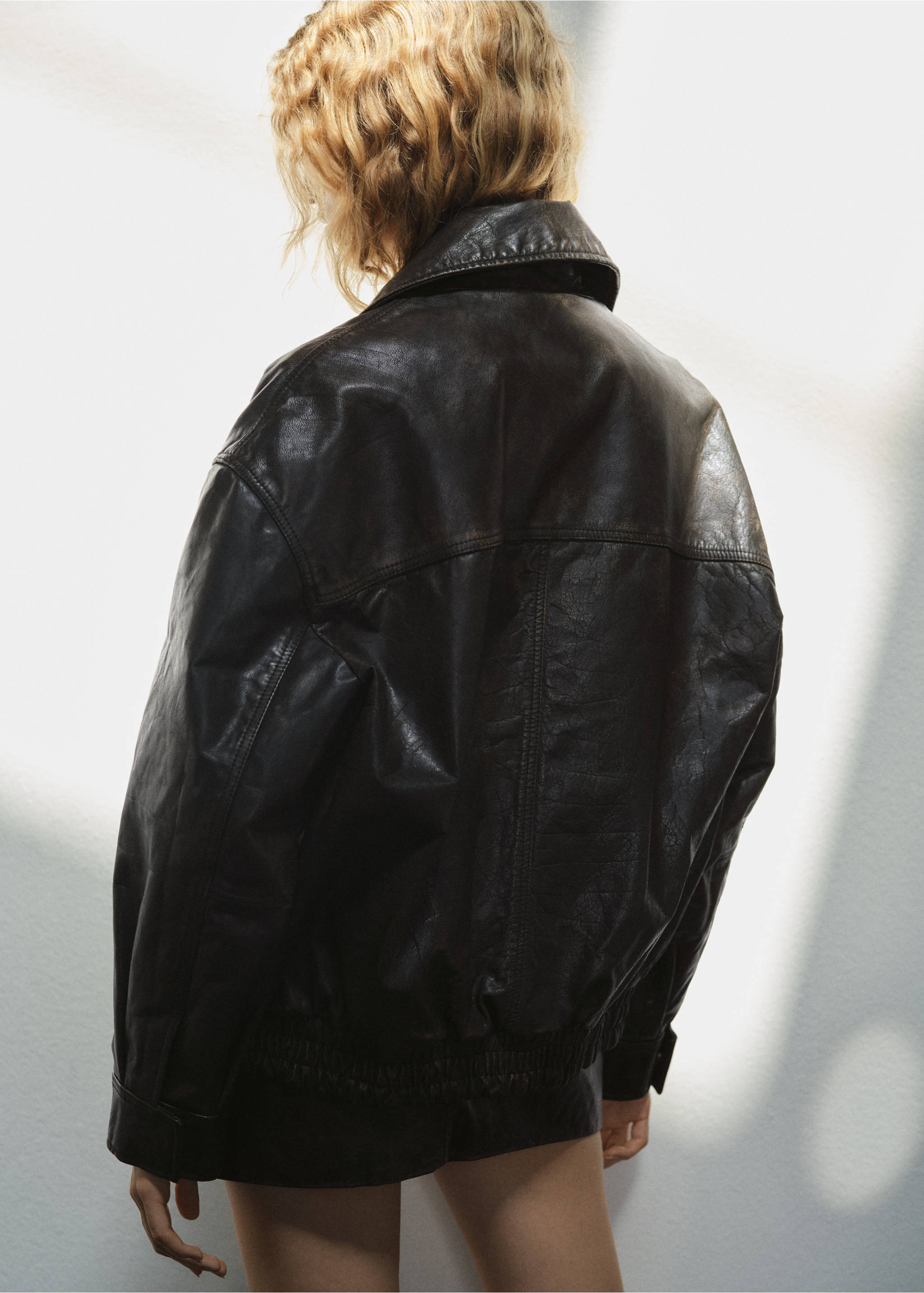 100% leather jacket with pockets - Reverse of the article, Brown. Ref: 17077907-00.