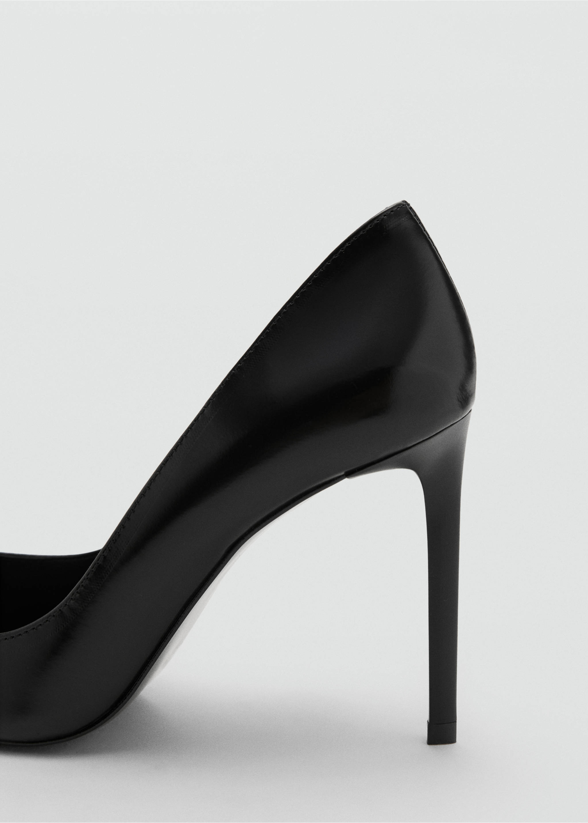 Pointed-toe leather heeled shoes - Details of the article 1, Black. Ref: 17077910-00.