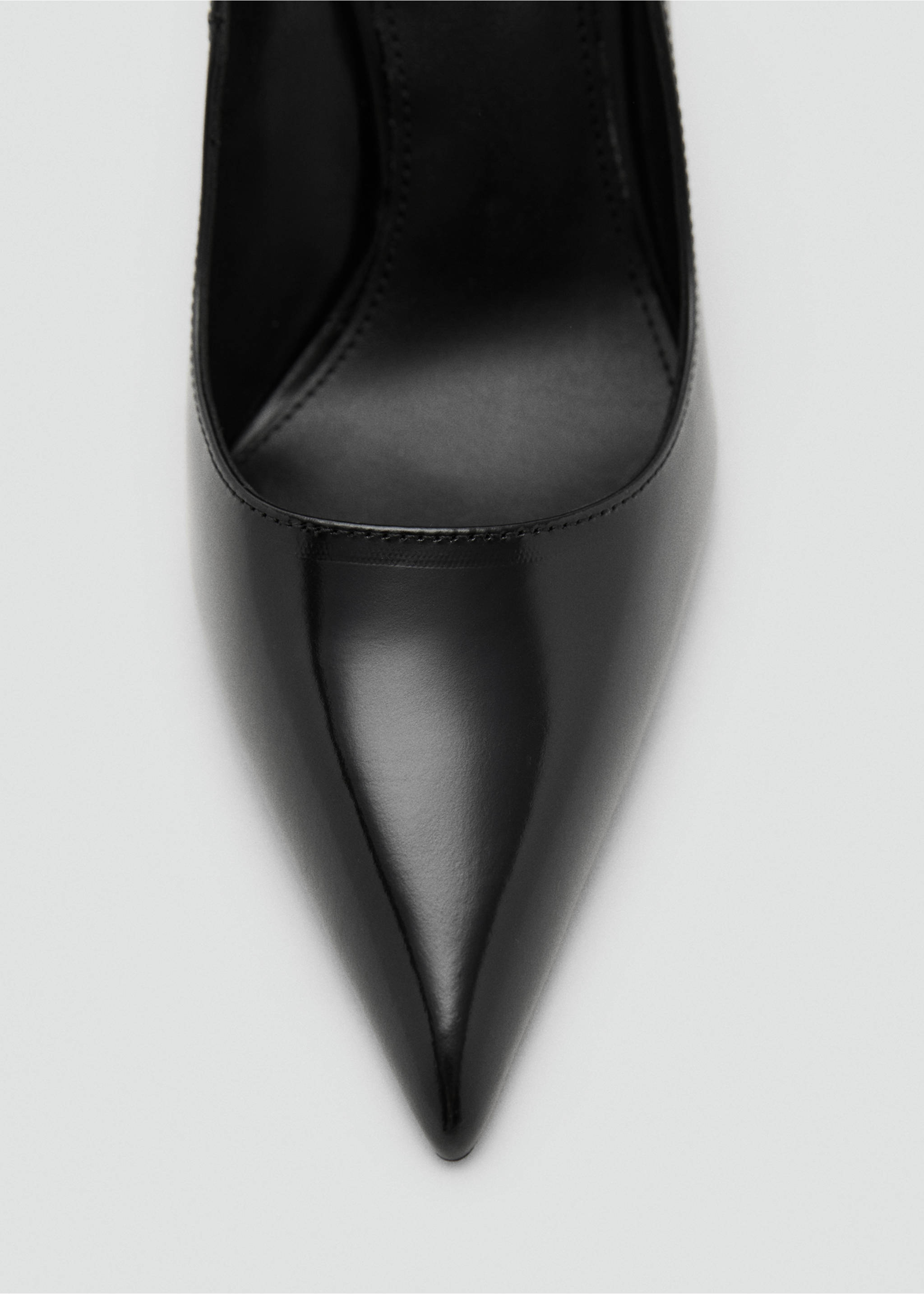 Pointed-toe leather heeled shoes - Details of the article 2, Black. Ref: 17077910-00.
