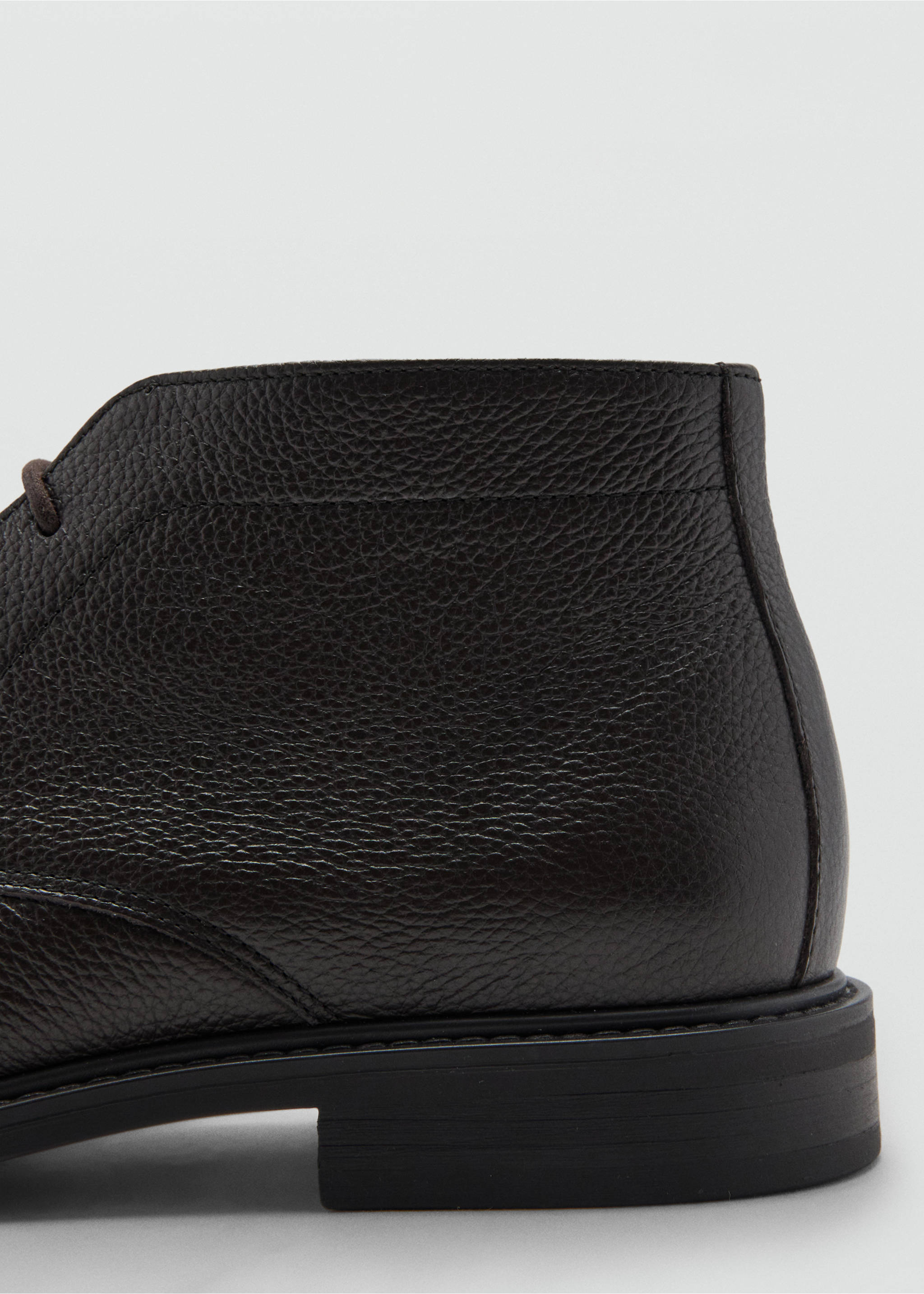 Lace-up leather ankle boots - Details of the article 1, Chocolate. Ref: 17077912-00.