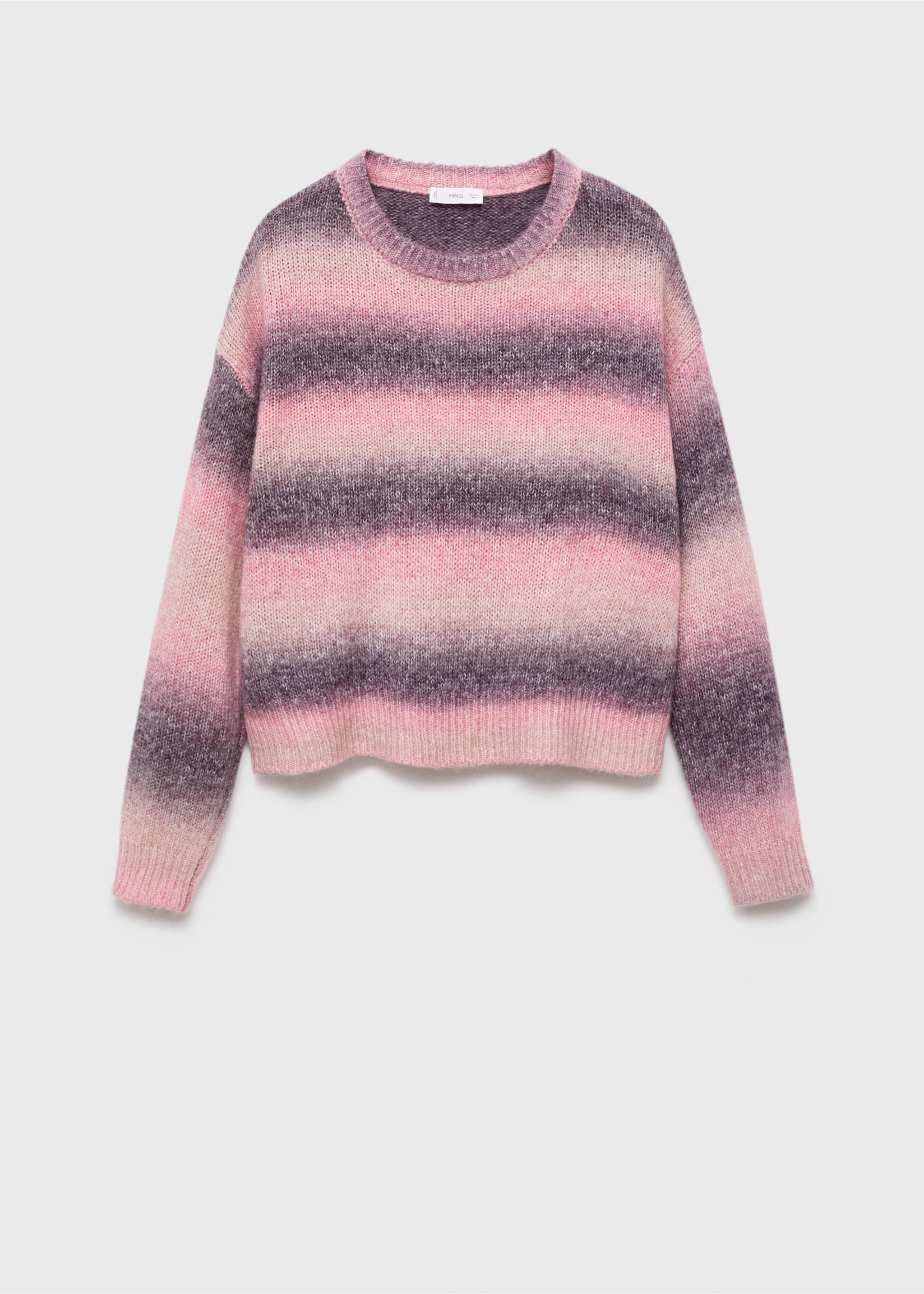 Multi-coloured knit sweater - Article without model, Light Pink. Ref: 17078265-00.