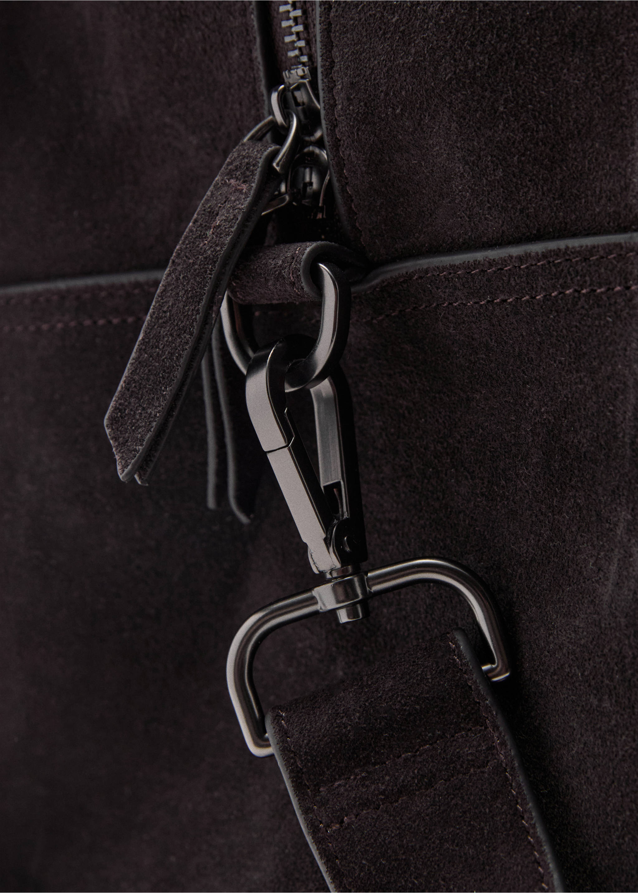 Leather bowling bag - Details of the article 1, Brown. Ref: 17078266-00.