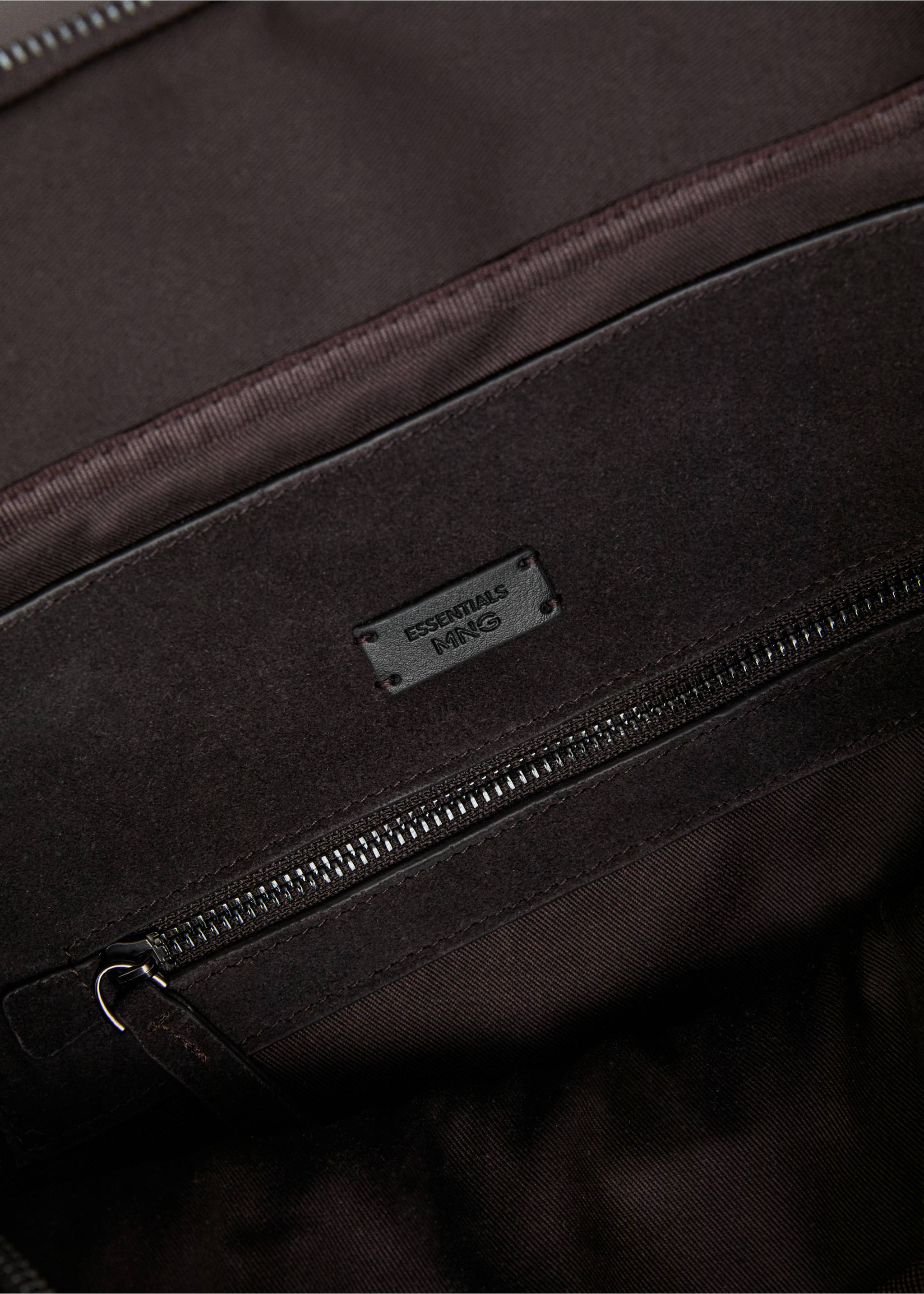Leather bowling bag - Details of the article 3, Brown. Ref: 17078266-00.