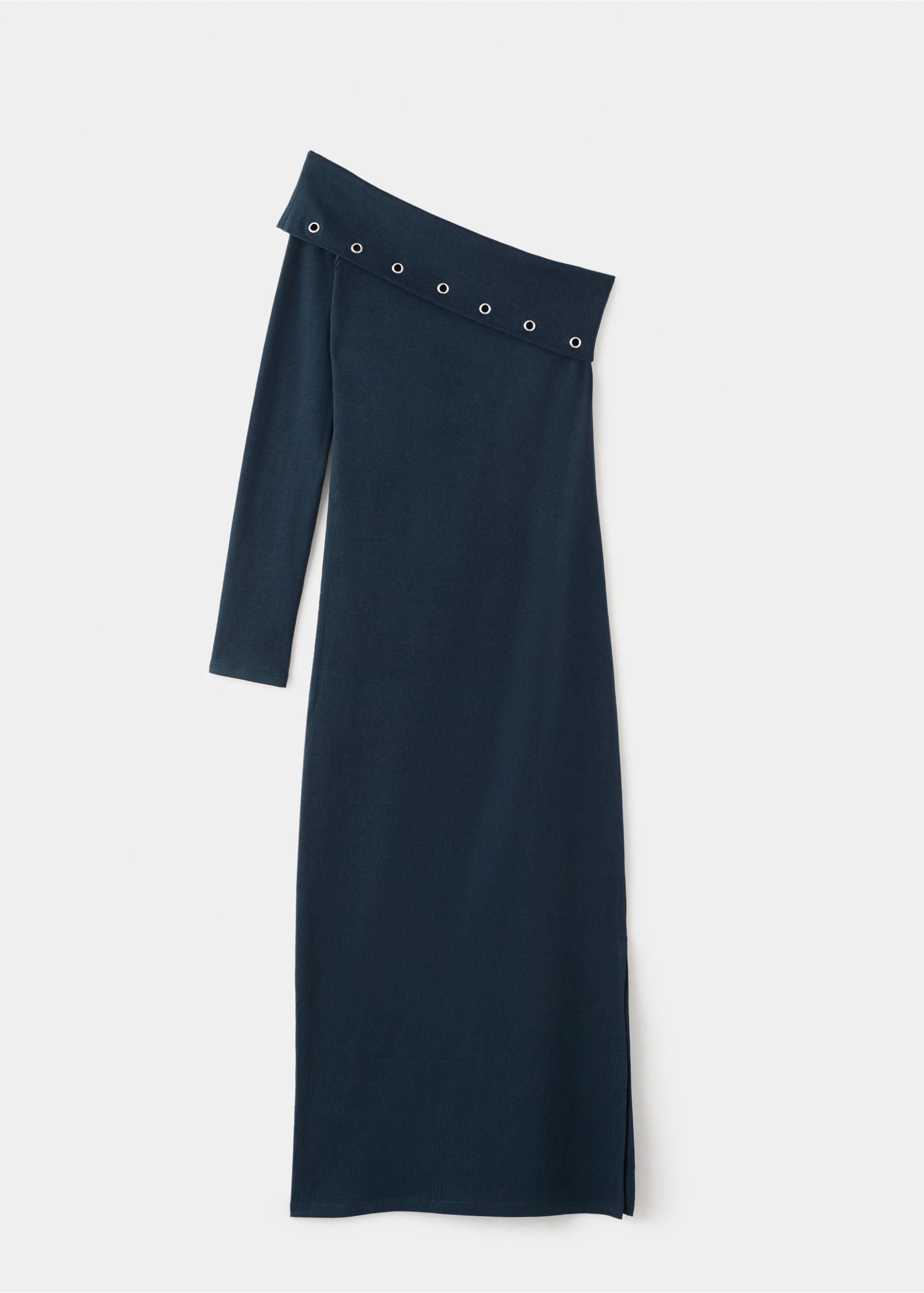 Asymmetrical studded dress - Article without model, Navy. Ref: 17078269-00.