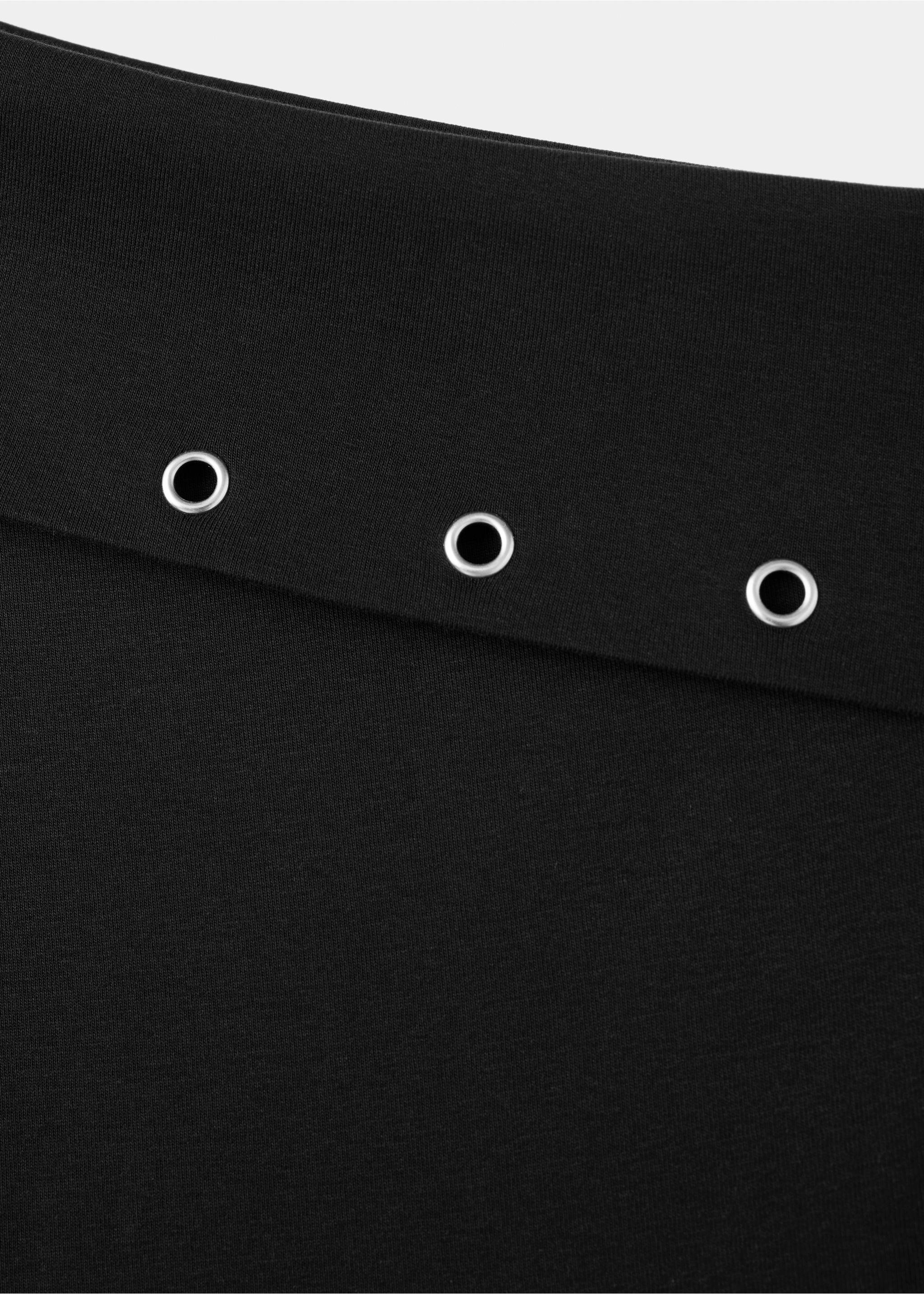 Asymmetrical studded dress - Details of the article 8, Black. Ref: 17078269-00.