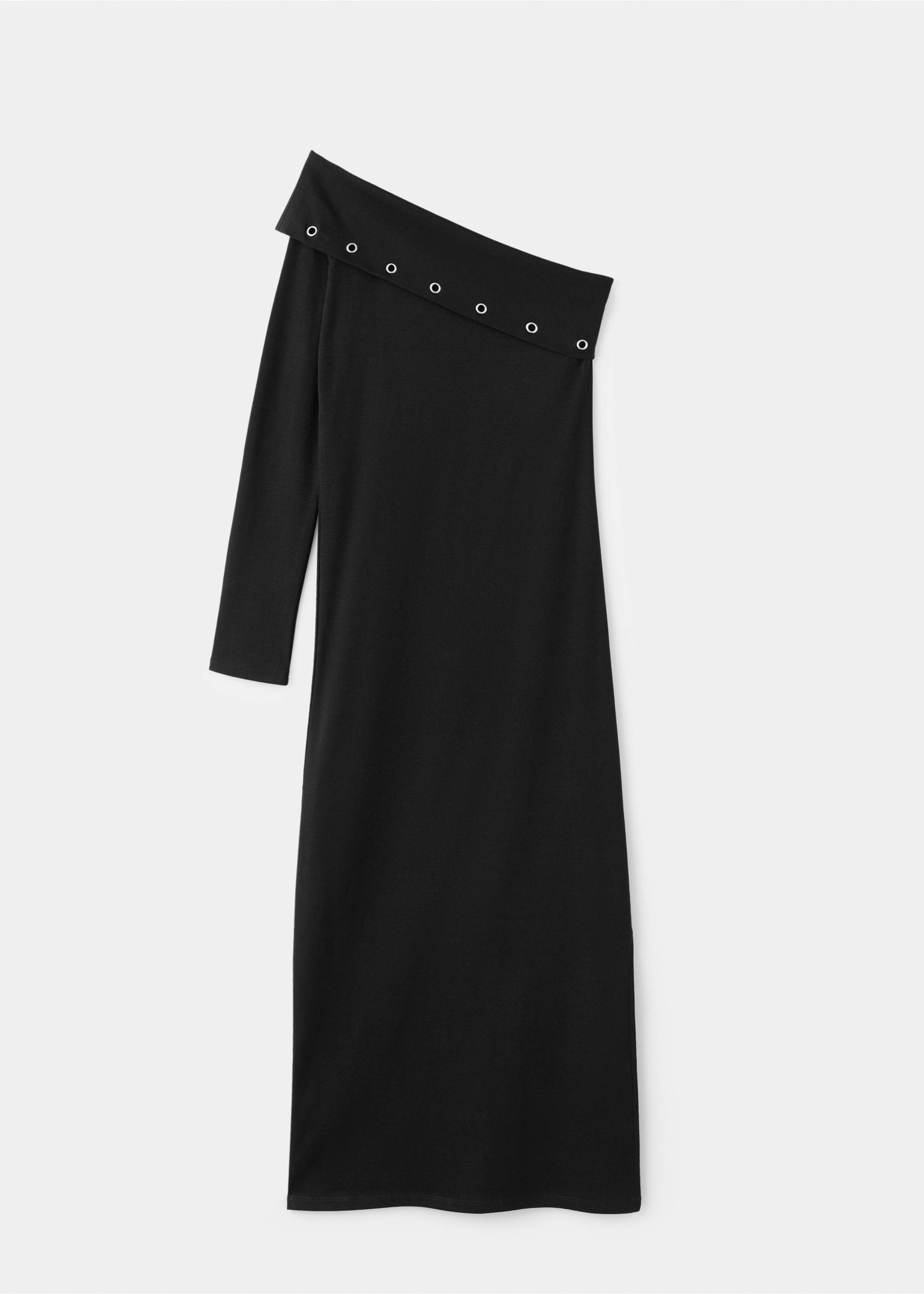 Asymmetrical studded dress - Article without model, Black. Ref: 17078269-00.