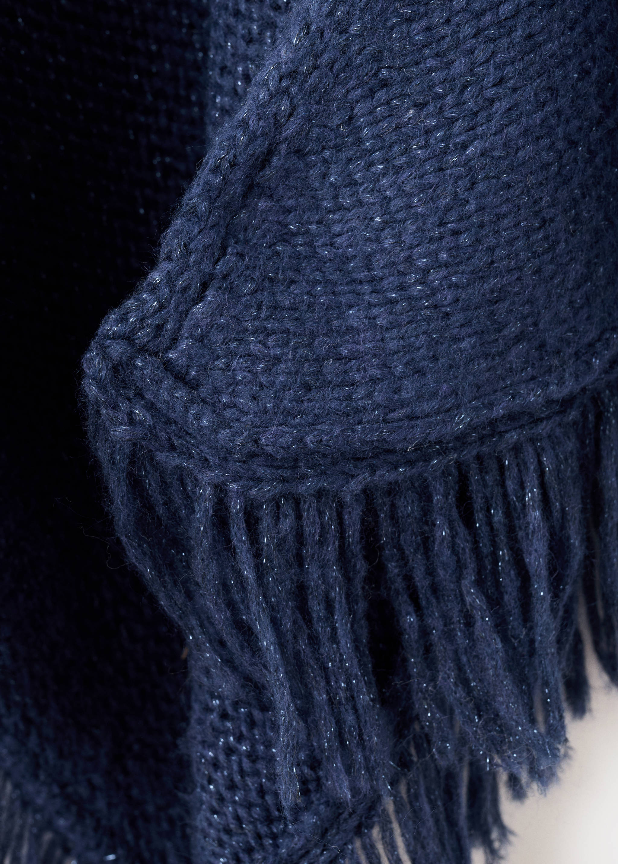 Knitted poncho with tassels - Details of the article 8
