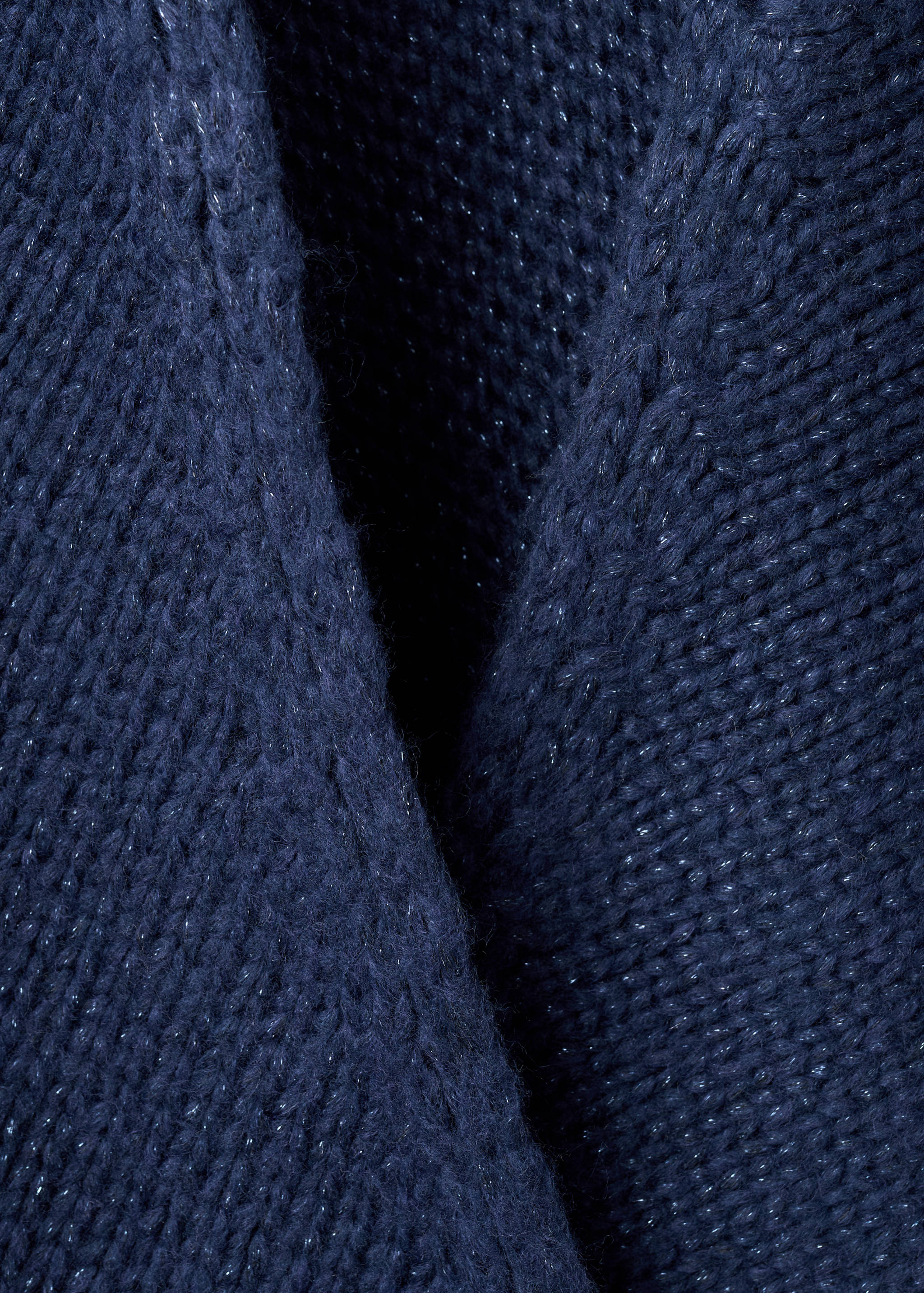 Knitted poncho with tassels - Details of the article 0