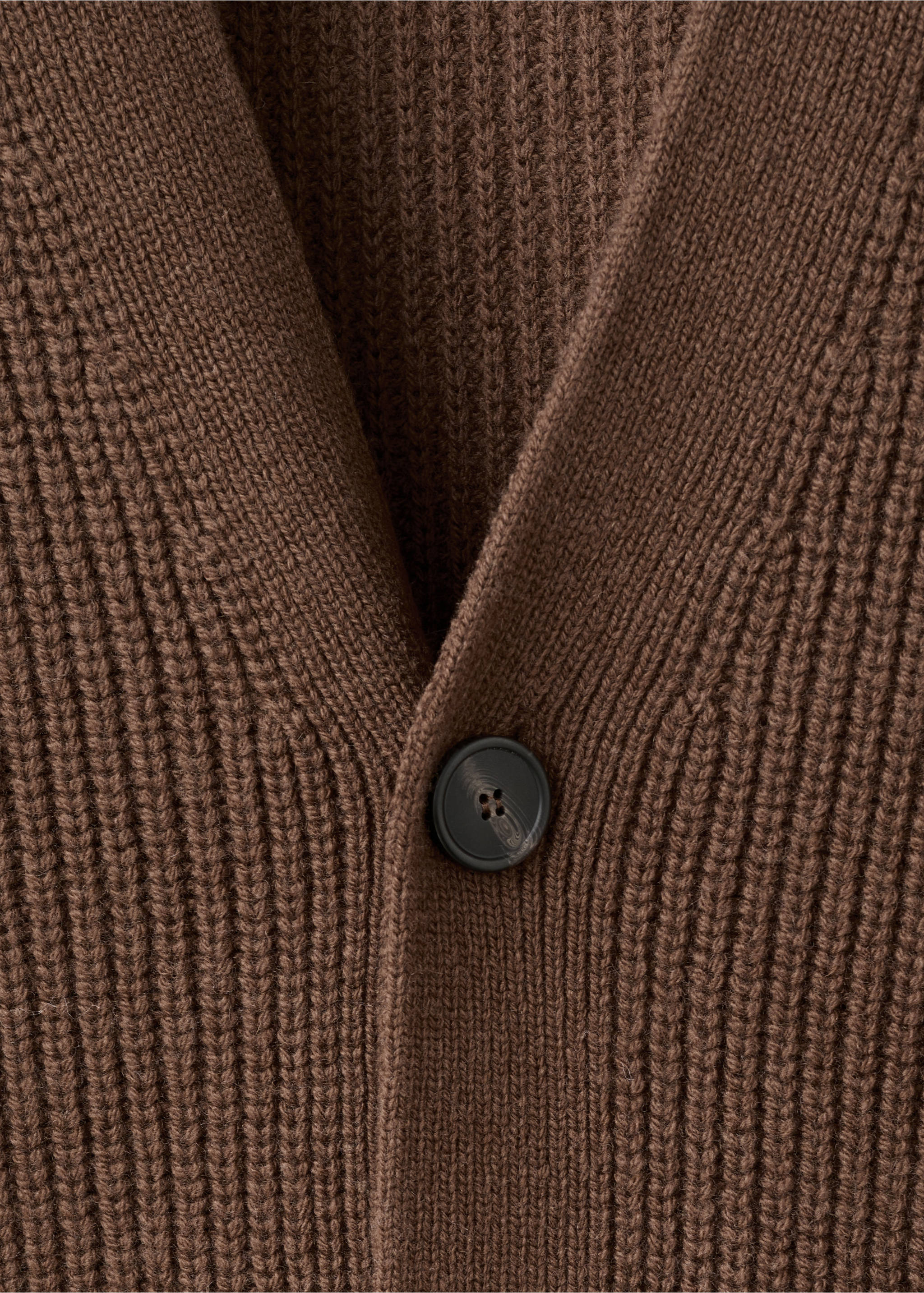 Geknöpfter Cardigan aus 100 % Wolle - Detail des Artikels 8, Karamell. Ref: 17078278-00.