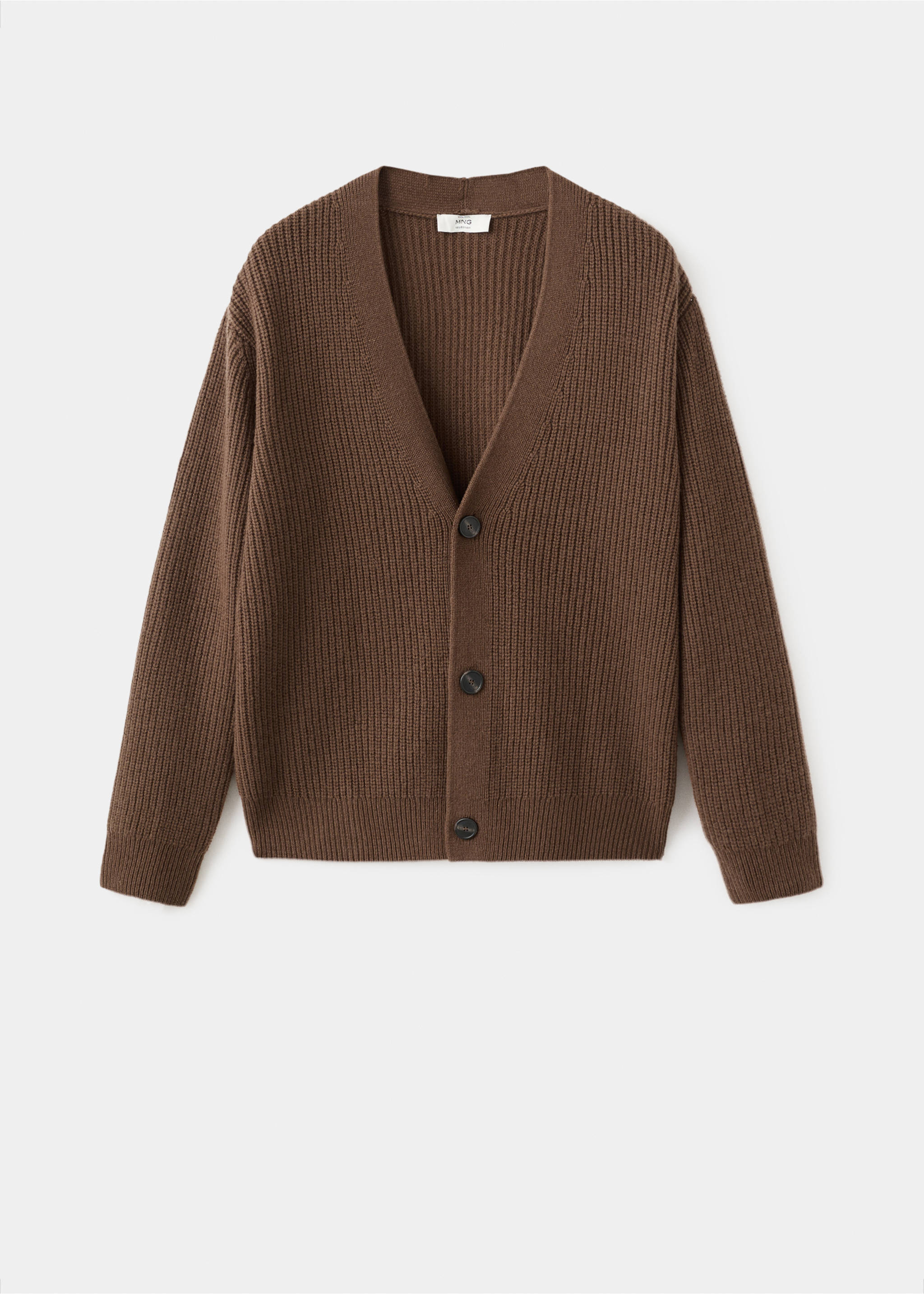 Geknöpfter Cardigan aus 100 % Wolle - Artikel ohne Model, Karamell. Ref: 17078278-00.
