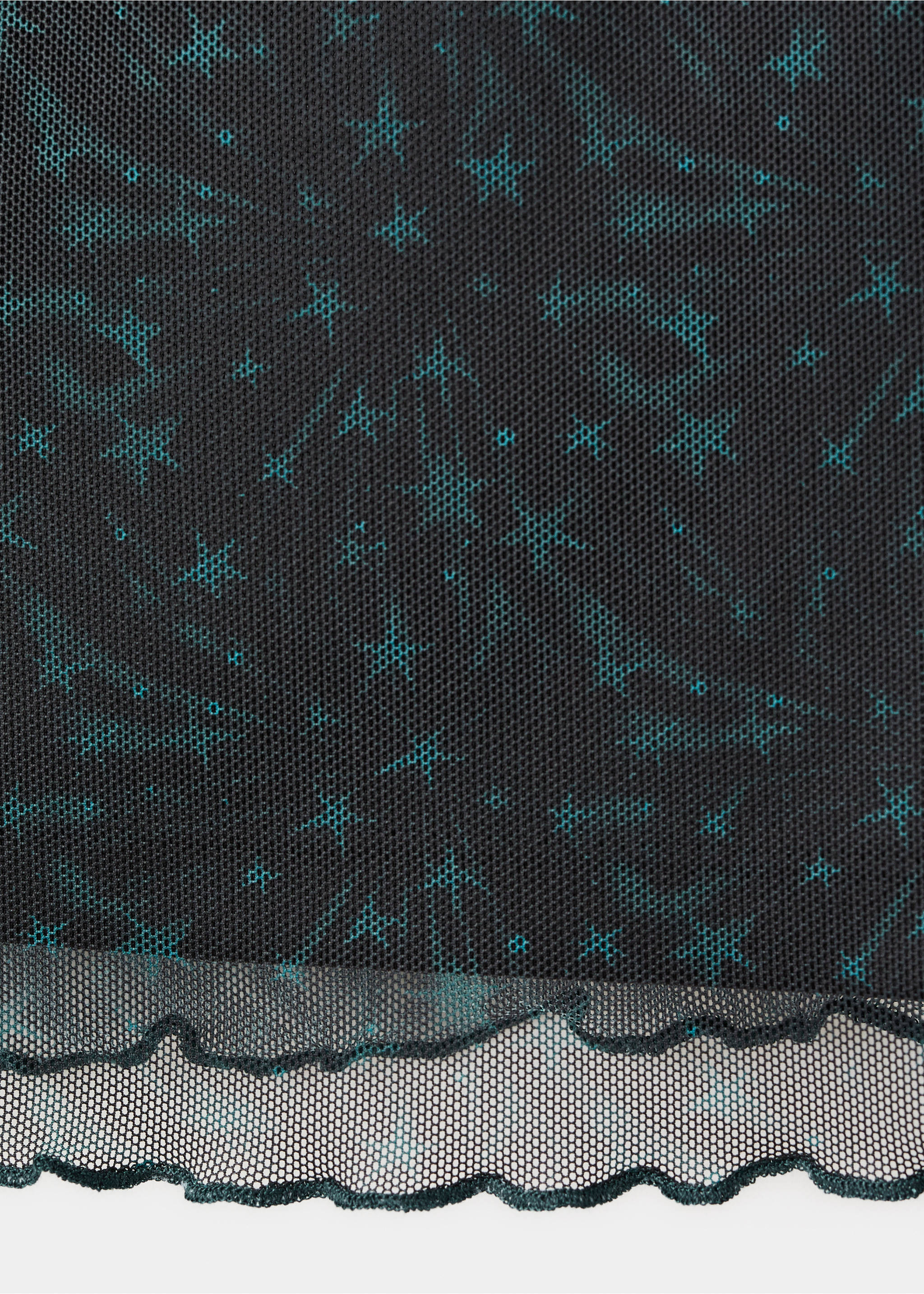 Stars print tulle T-shirt - Details of the article 0, Green. Ref: 17078279-00.