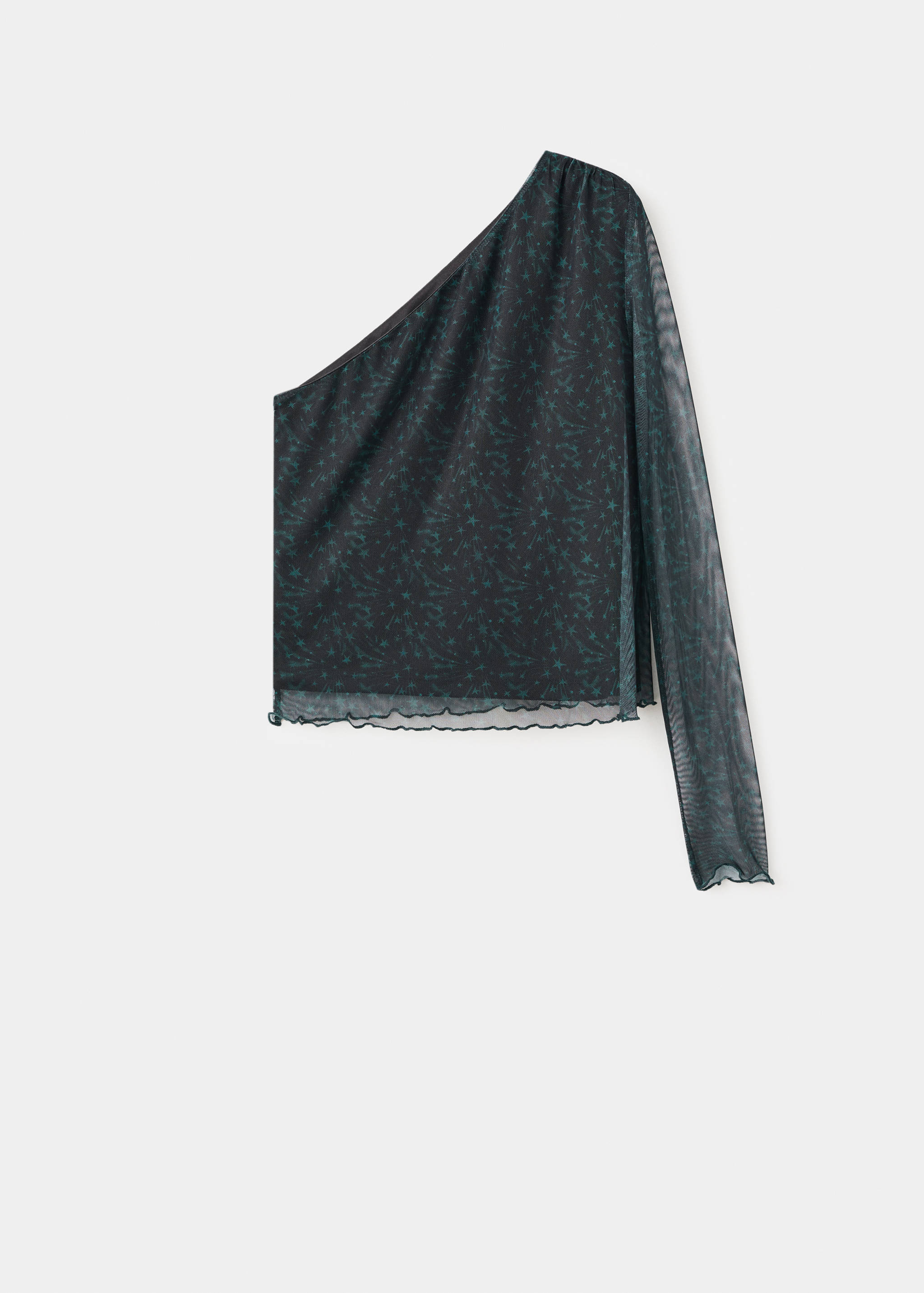Stars print tulle T-shirt - Article without model