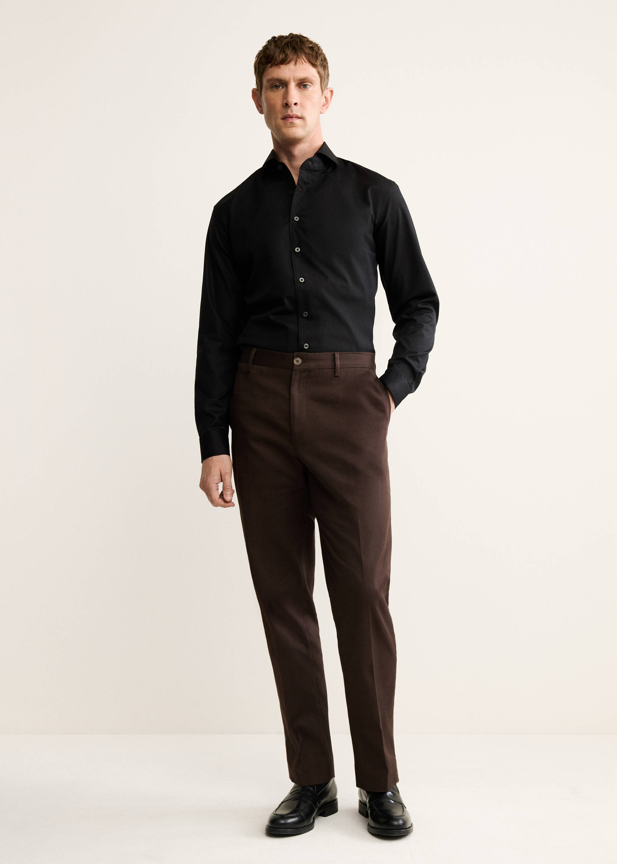 Chemise regular-fit 100 % coton - Plan général