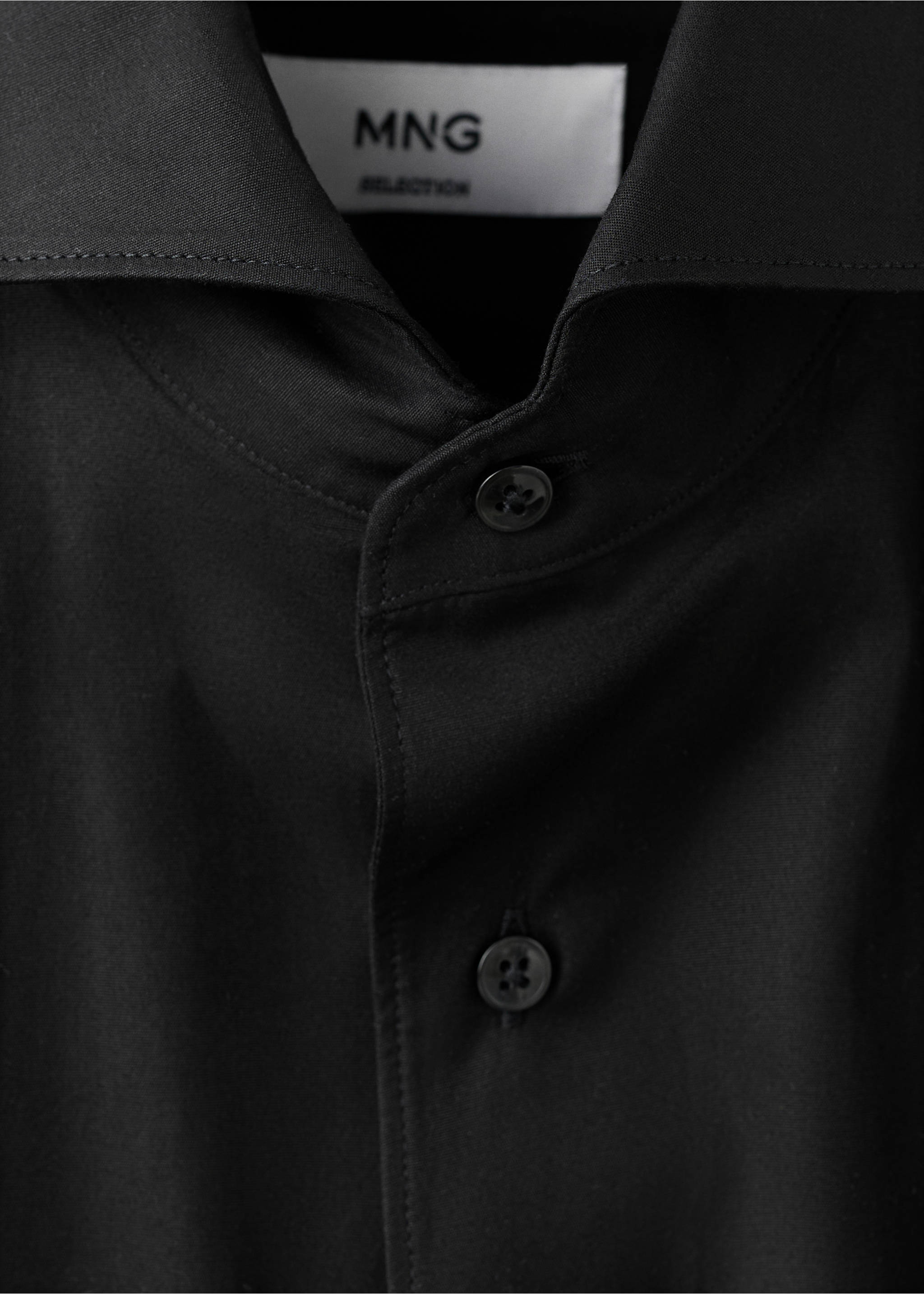 Chemise regular-fit 100 % coton - Détail de l'article 8, Noir. Ref: 17078288-00.