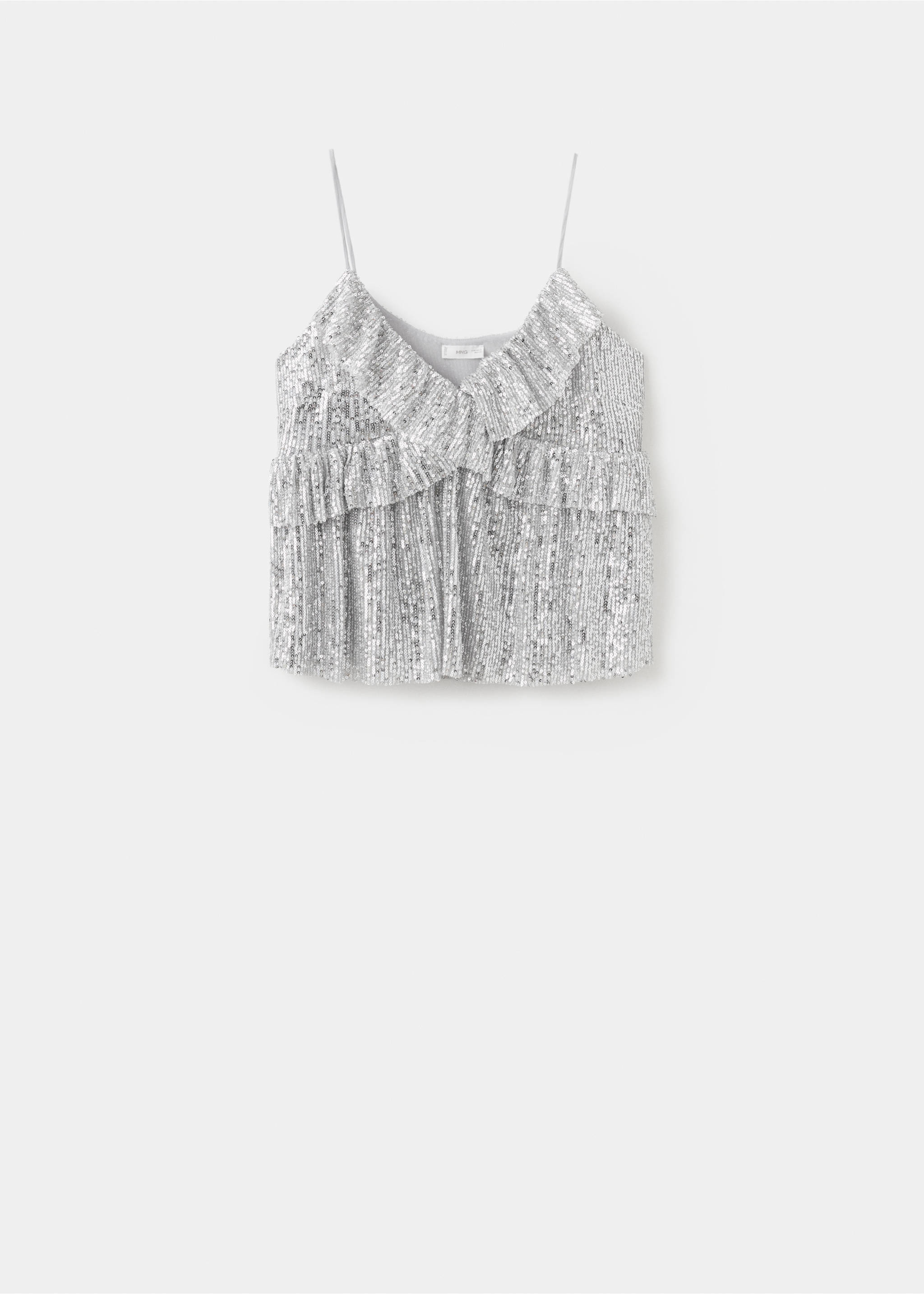Sequined top - Article without model, Silver. Ref: 17078293-00.