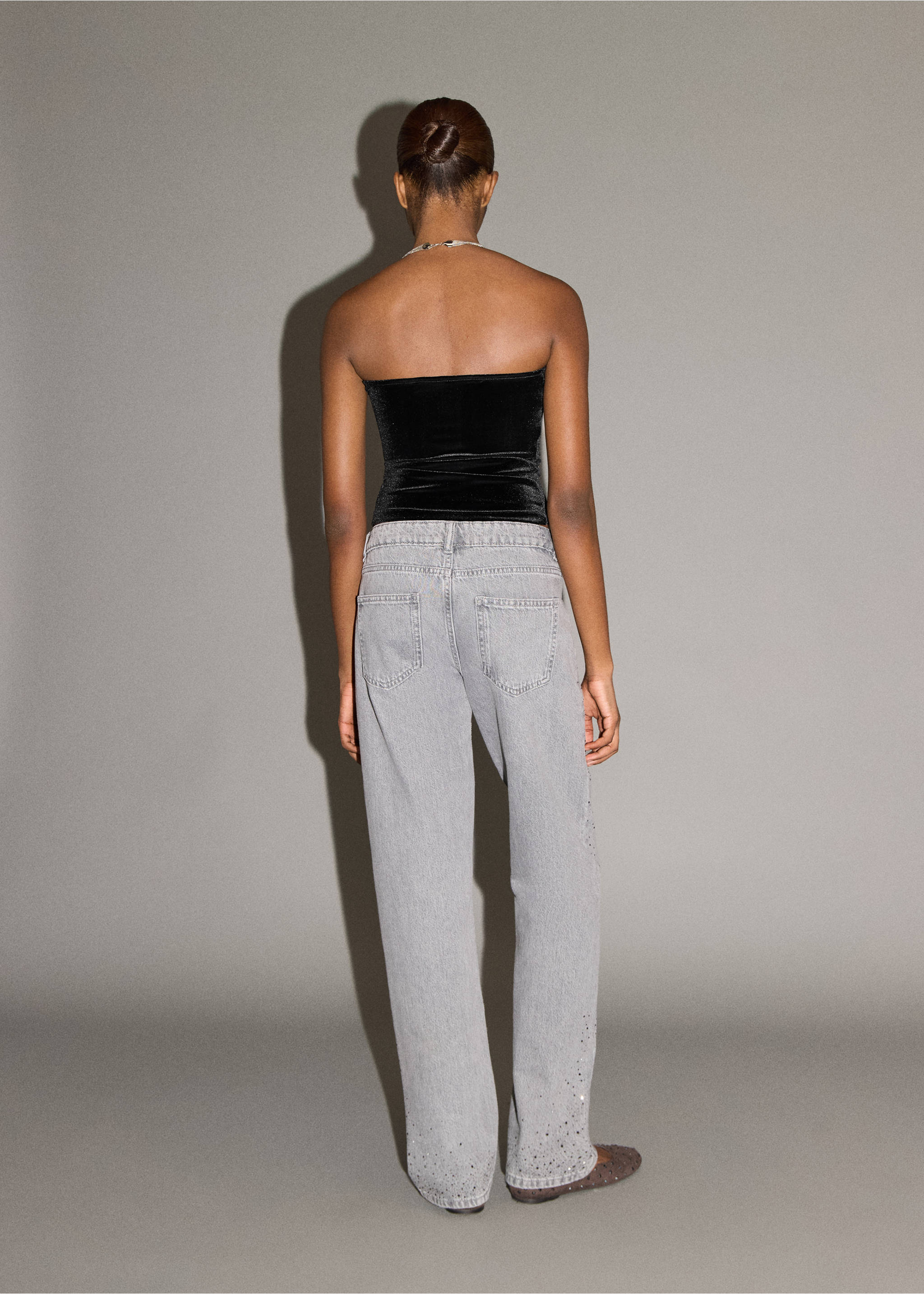 Velvet top - Reverse of the article, Black. Ref: 17078631-00.