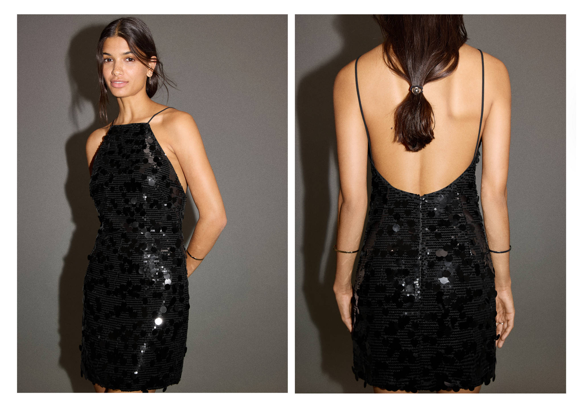 Short dress with sequins - Panoramic plane