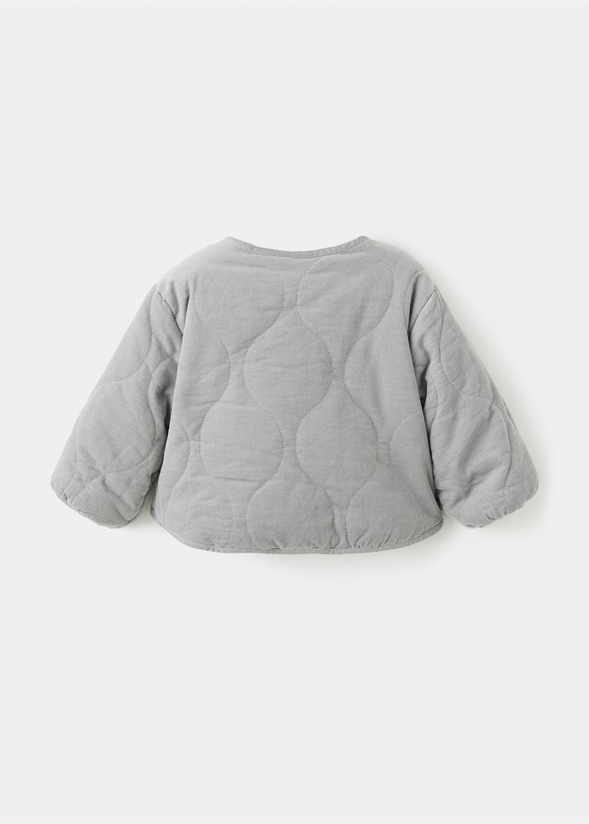 Corduroy quilted coat - Reverse of the article, Grey. Ref: 17078633-00.