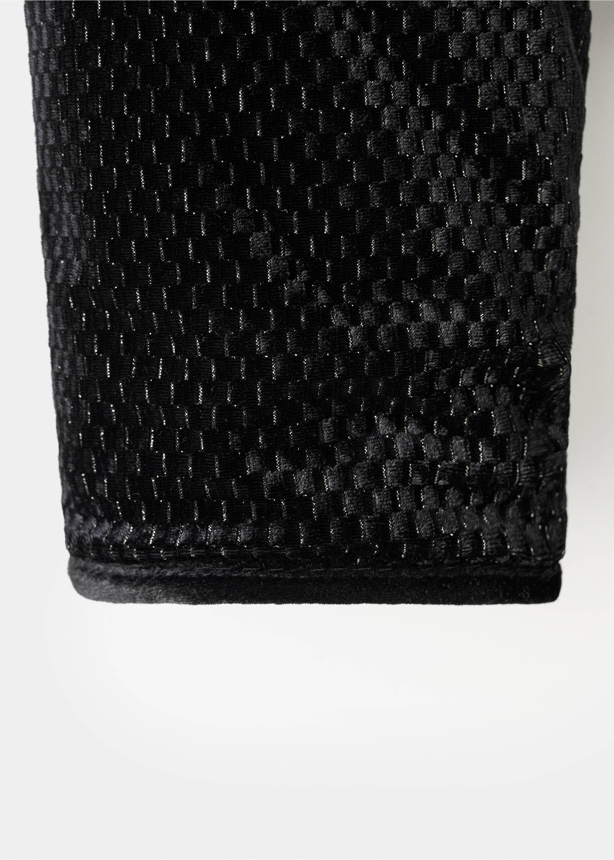 Lurex-Jacke mit Knöpfen - Detail des Artikels 0, Schwarz. Ref: 17079098-00.