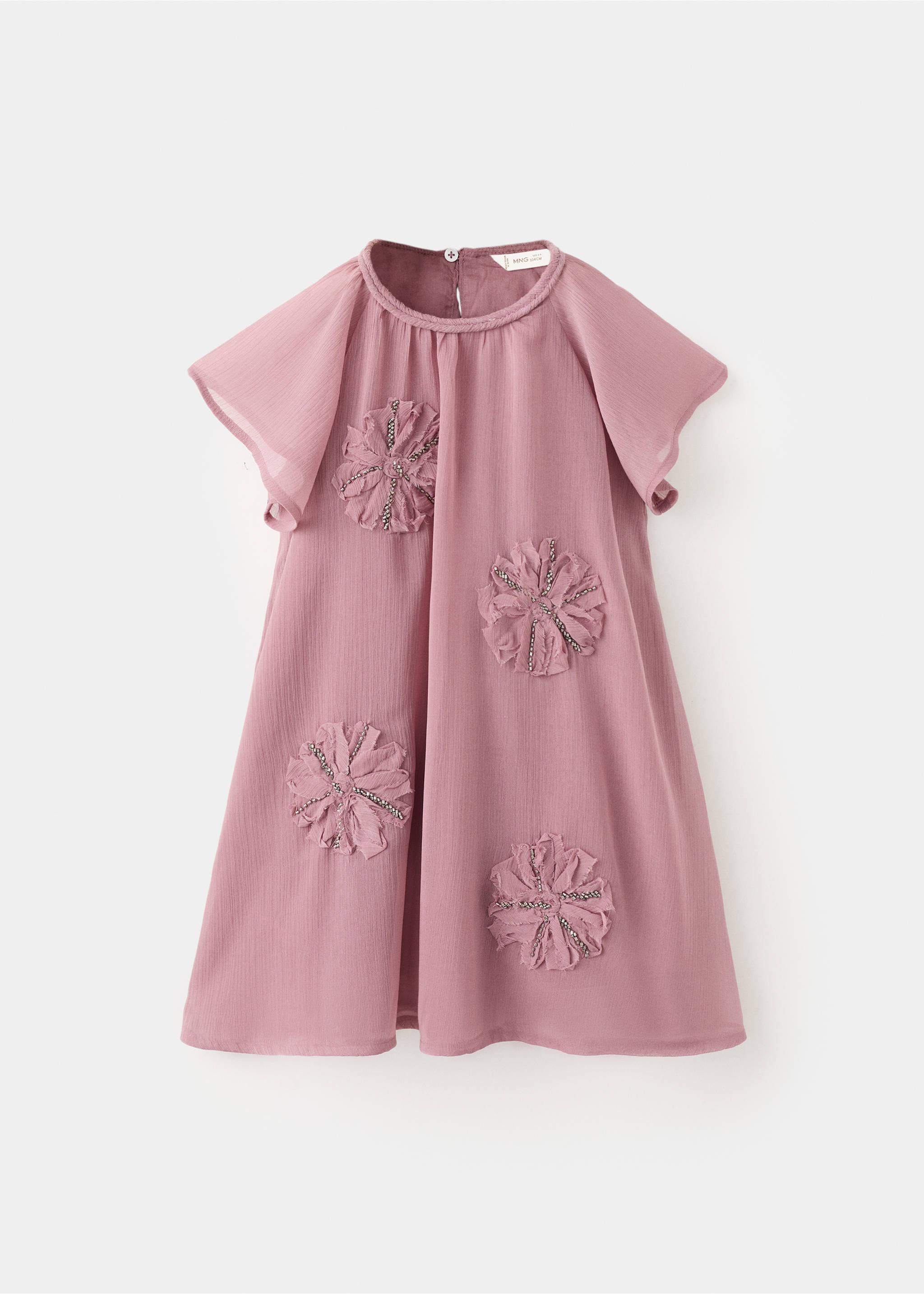 Bead embroidery dress - Article without model, Pink. Ref: 17079102-00.