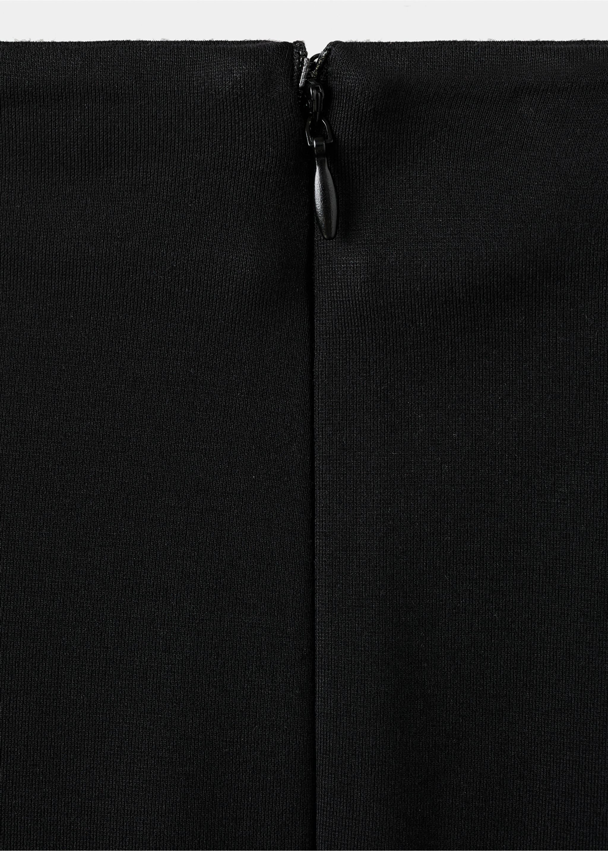 Fine-knit feather capri trousers - Details of the article 0, Black. Ref: 17079108-00.