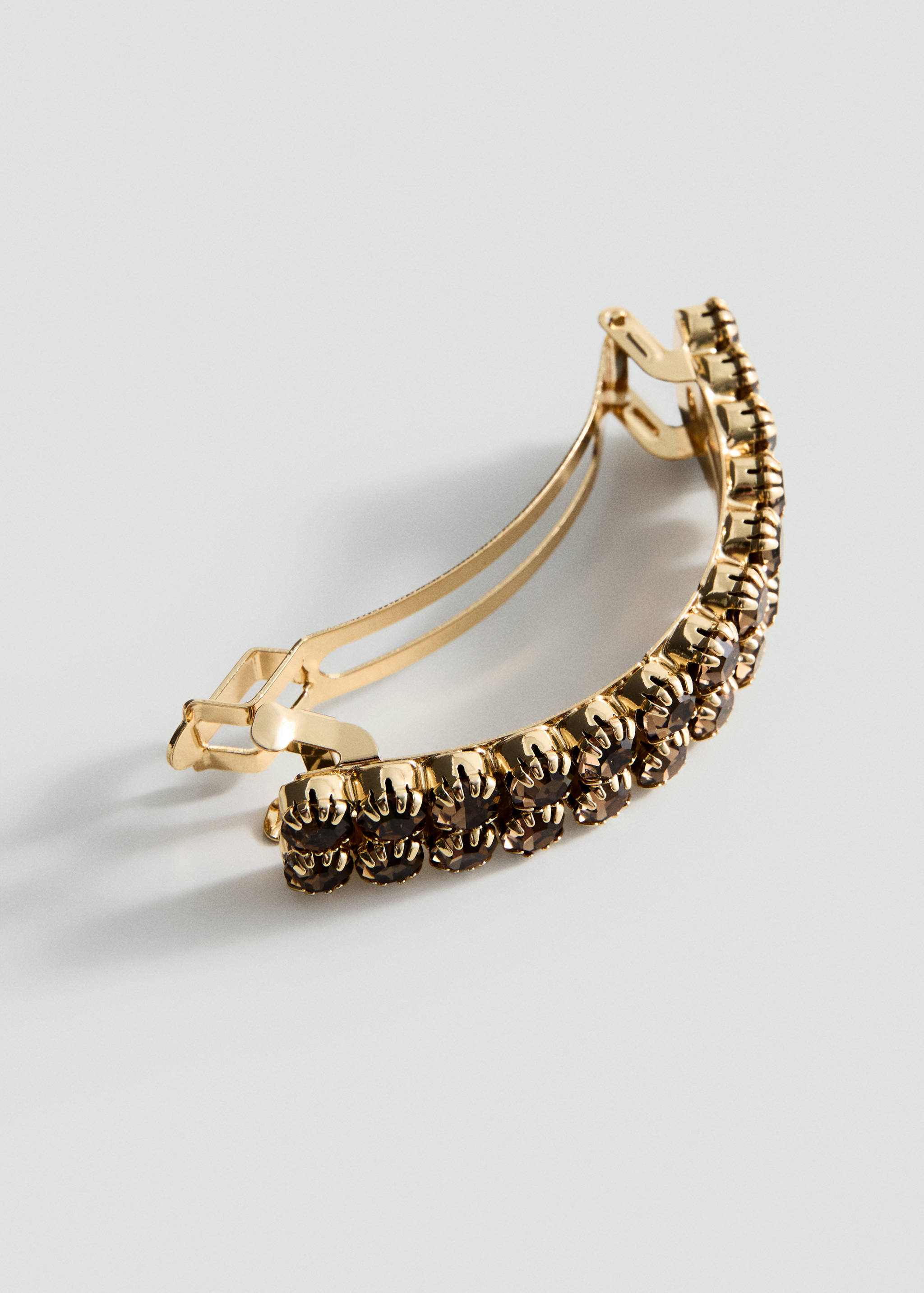 Crystal hair barrette - Medium plane