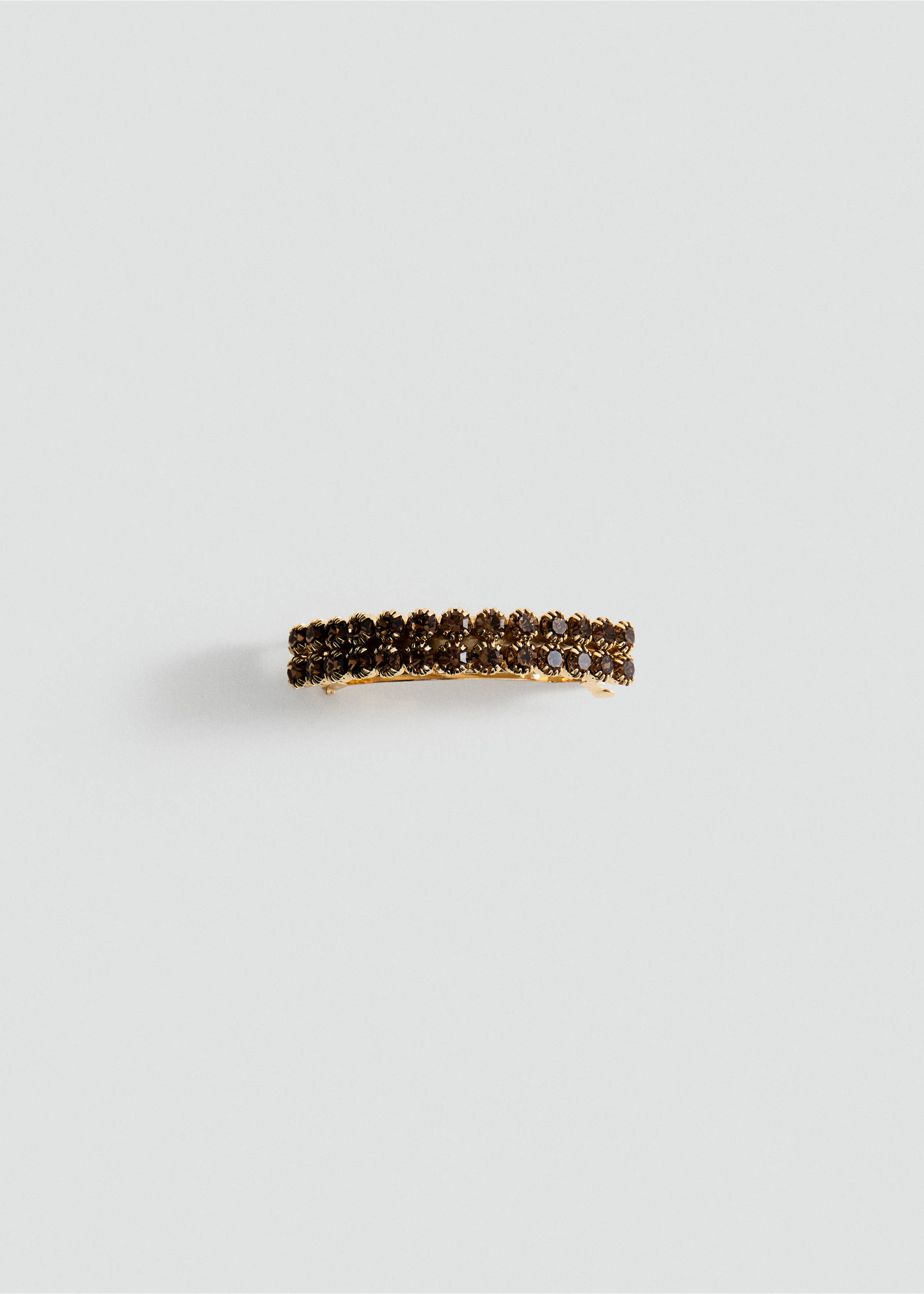 Crystal hair barrette - Article without model, Gold. Ref: 17079114-00.