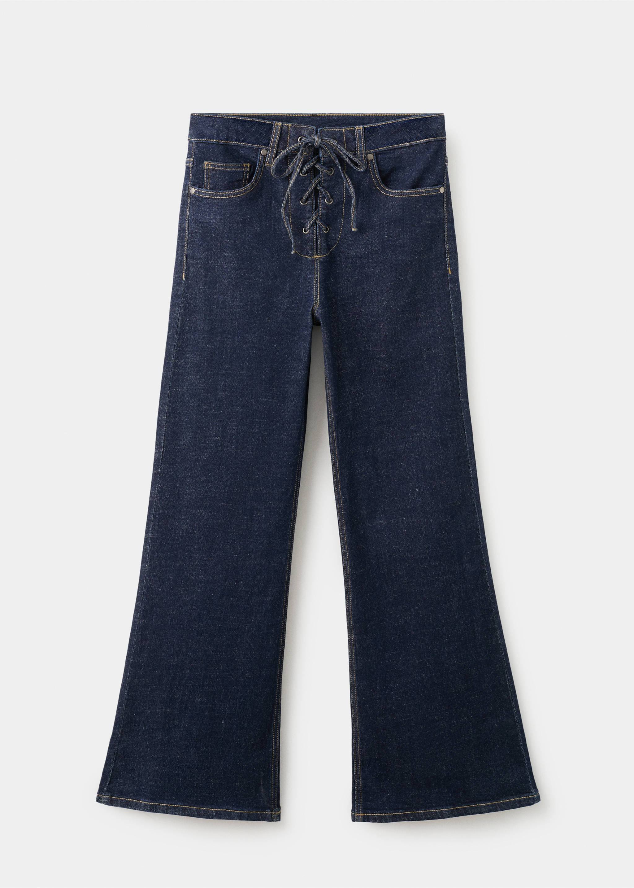 Flared jeans met koorden - Artikel zonder model, Open blauw. Ref: 17079119-00.