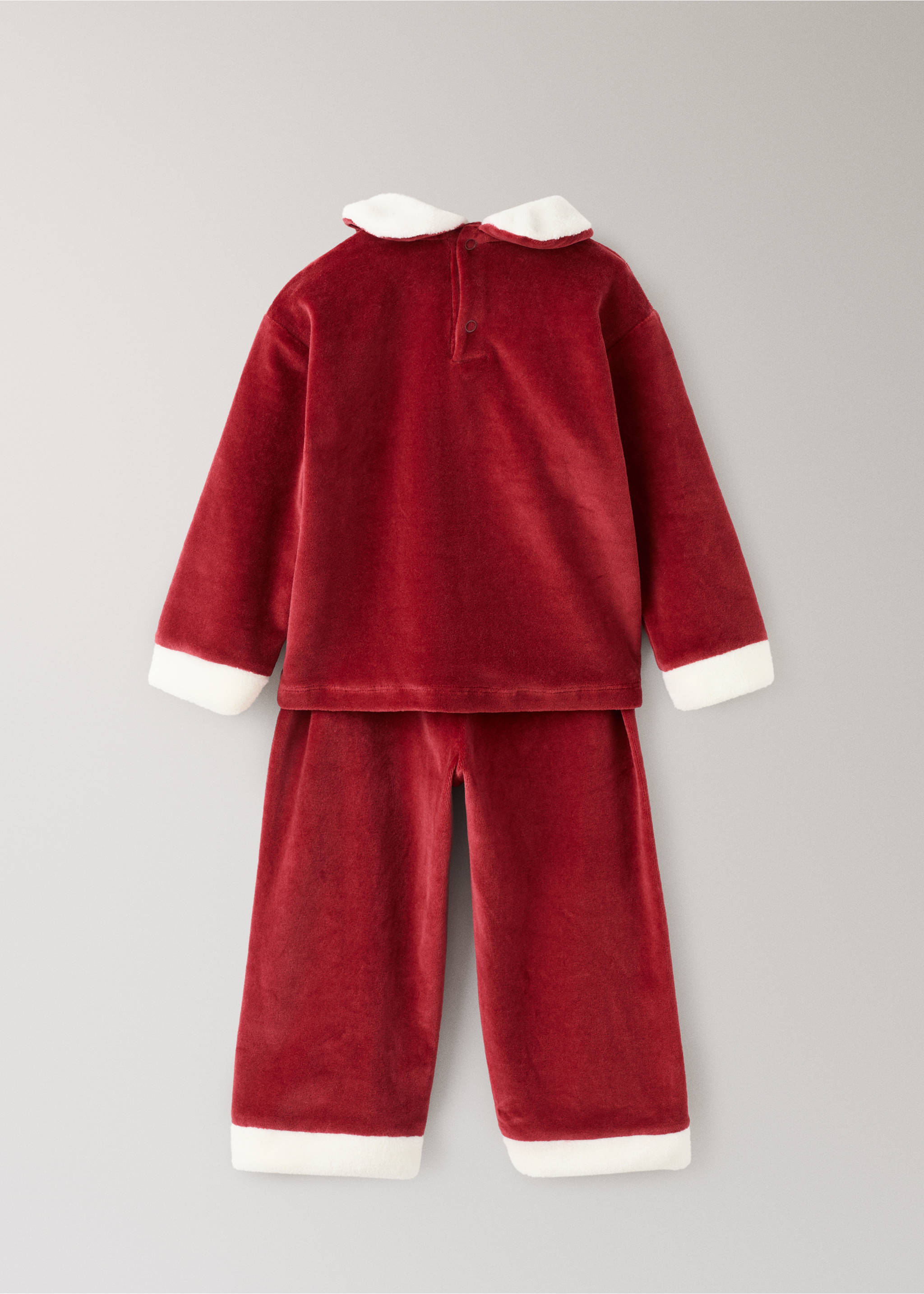 Pyjama de Noël en velours de coton pour enfants - Détail de l'article 3, Rouge. Ref: 17079121-00.