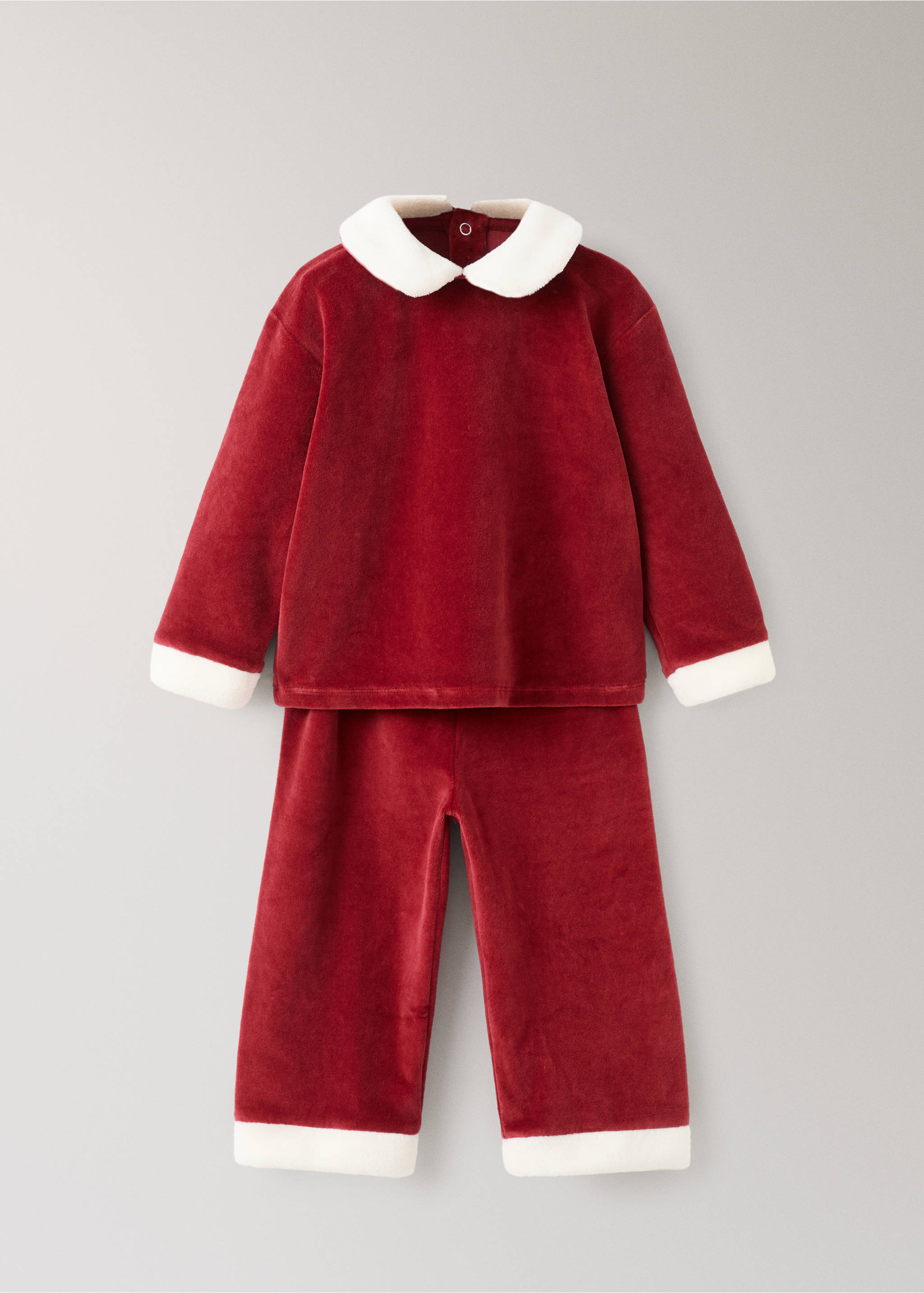 Pyjama de Noël en velours de coton pour enfants - Article sans modèle, Rouge. Ref: 17079121-00.