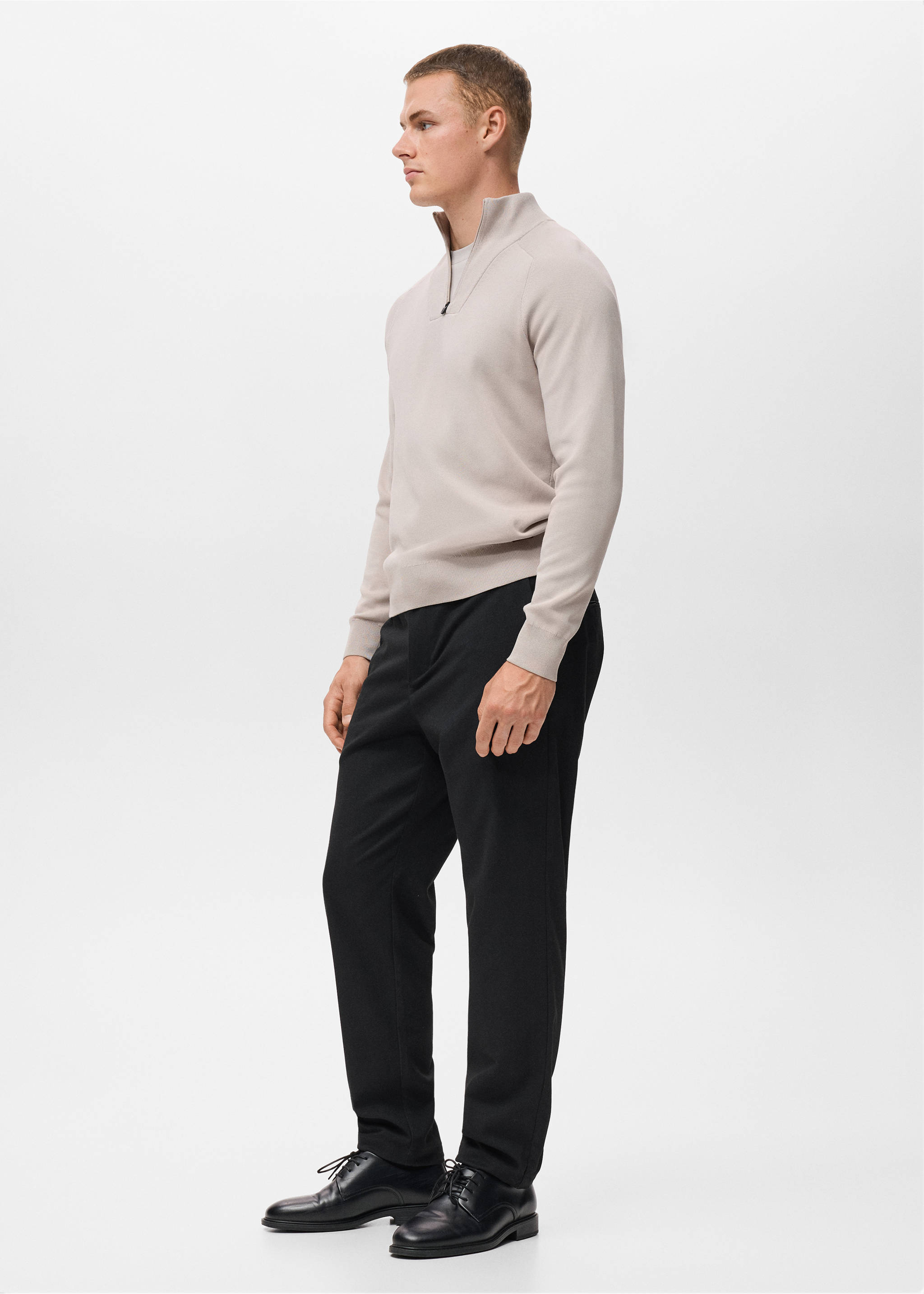 Pantalon flanelle slim-fit Thermolite® - Détail de l'article 2, Bleu marine. Ref: 17079204-00.