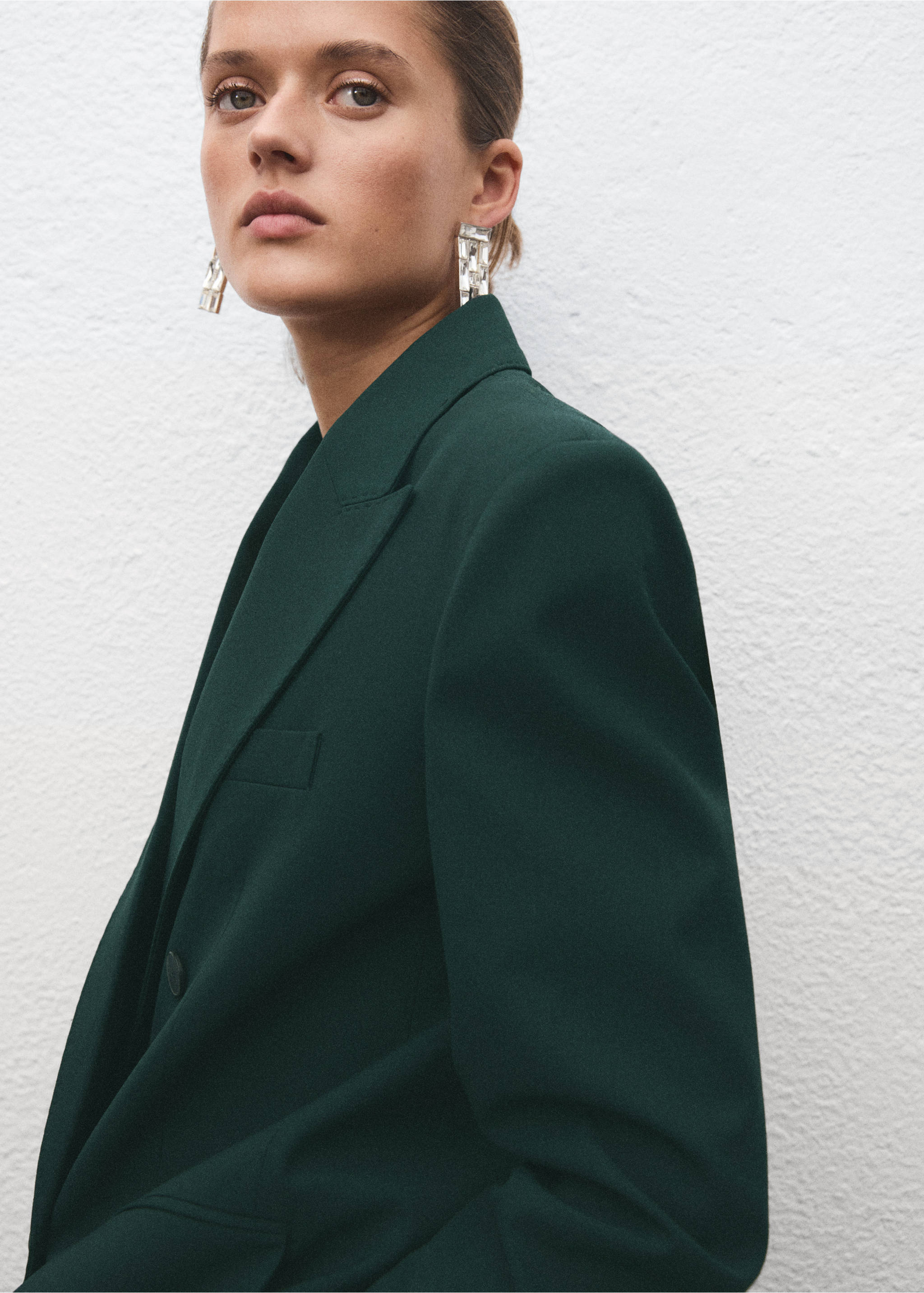 Blazer costume double boutonnage - Détail de l'article 3, Vert. Ref: 17079211-00.