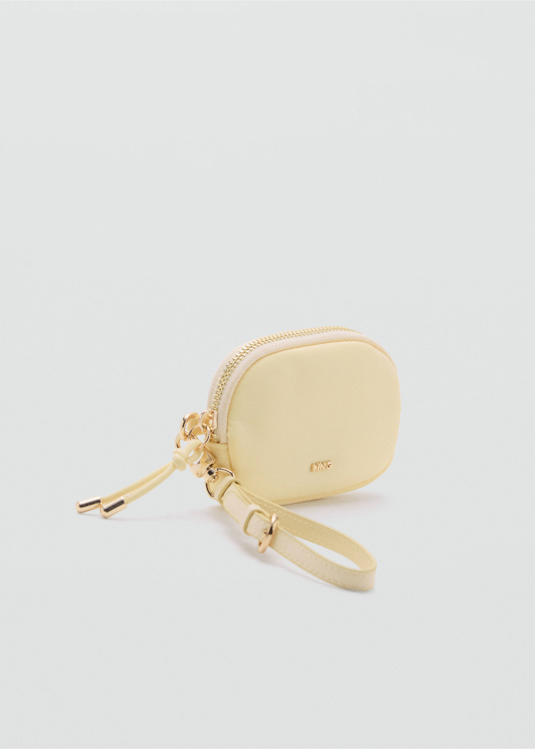 Nylon purse with zip - Medium plane, Pastel Yellow. Ref: 17081120-00.