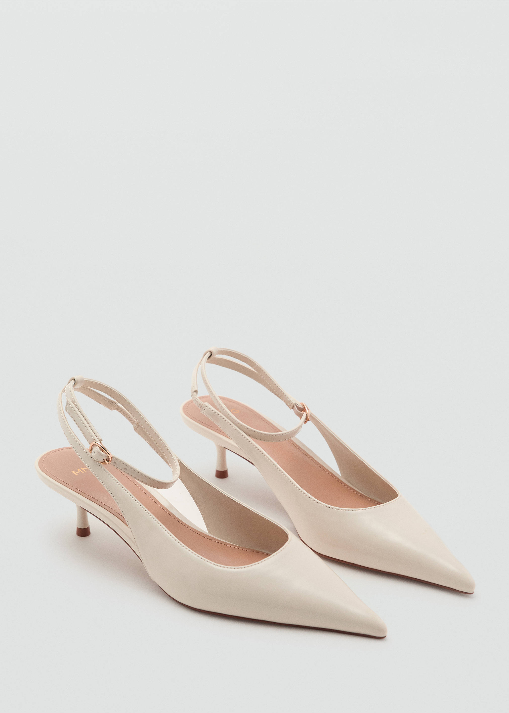 Kitten-heel pointed shoes - Medium plane, Beige. Ref: 17081125-00.