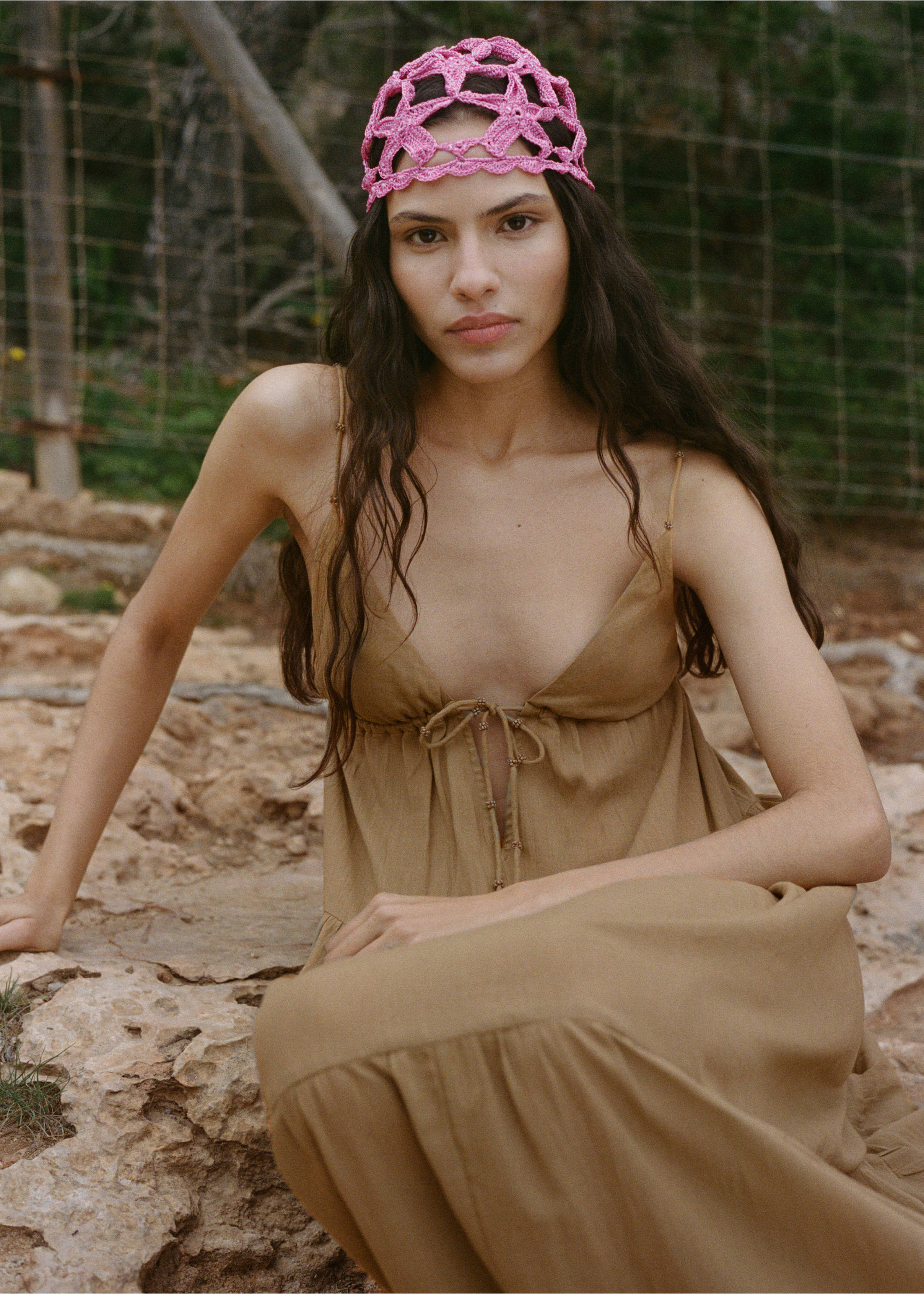 Bob en crochet étoiles - Plan général, Rose. Ref: 17081126-00.