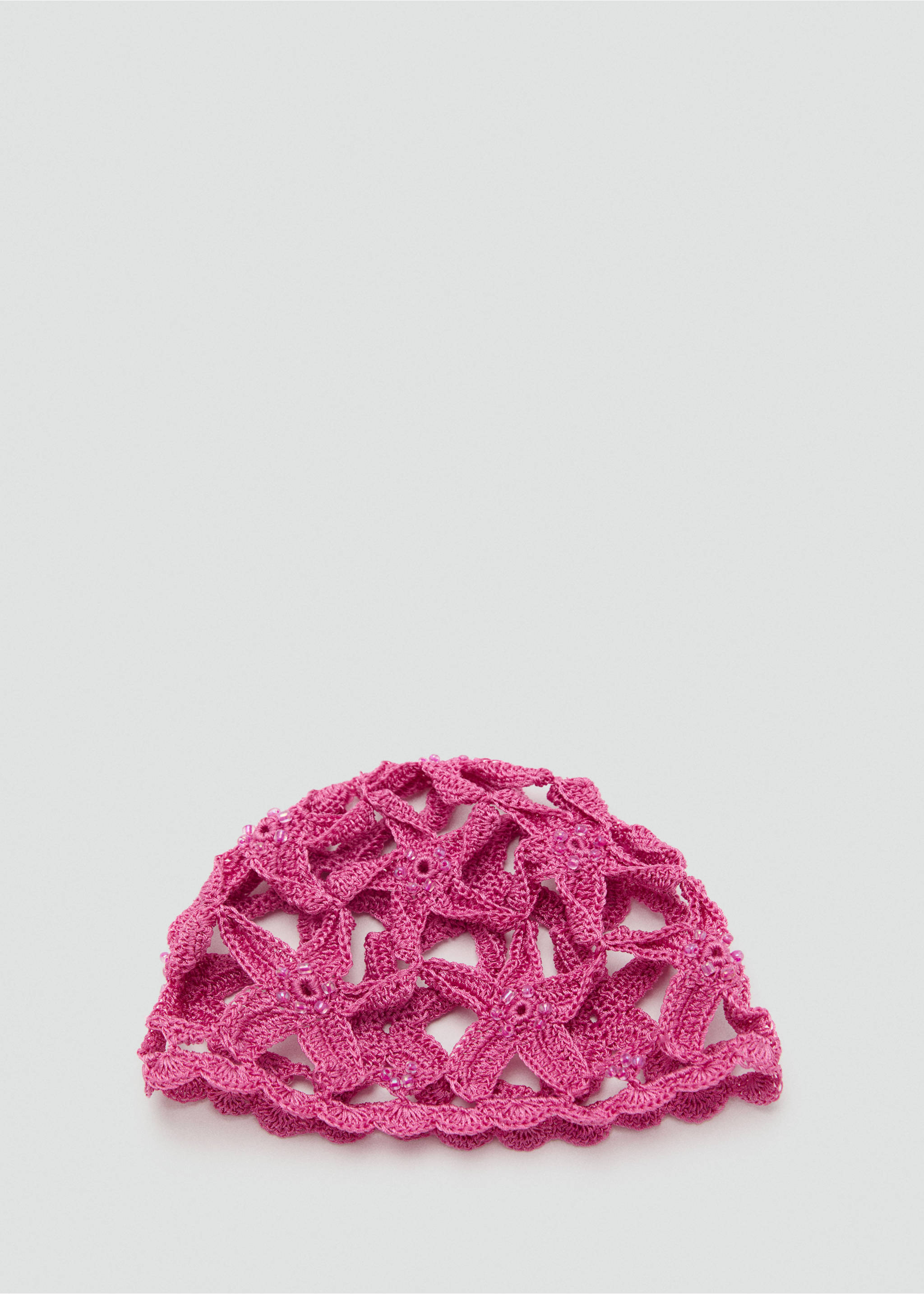 Crochet hat with star design - Article without model, Pink. Ref: 17081126-00.