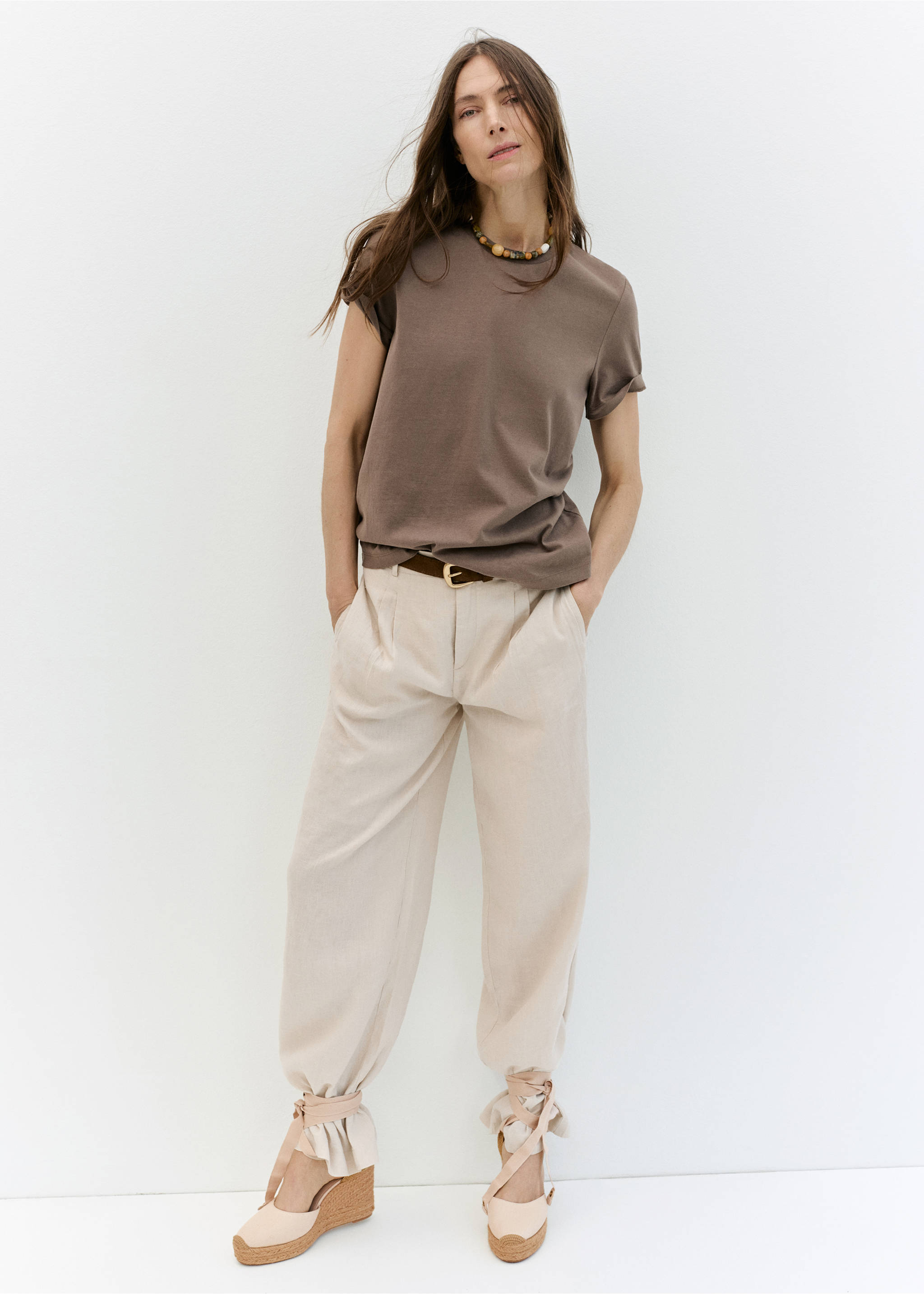 Combined tied wedges - General plane, Ecru. Ref: 17081127-00.