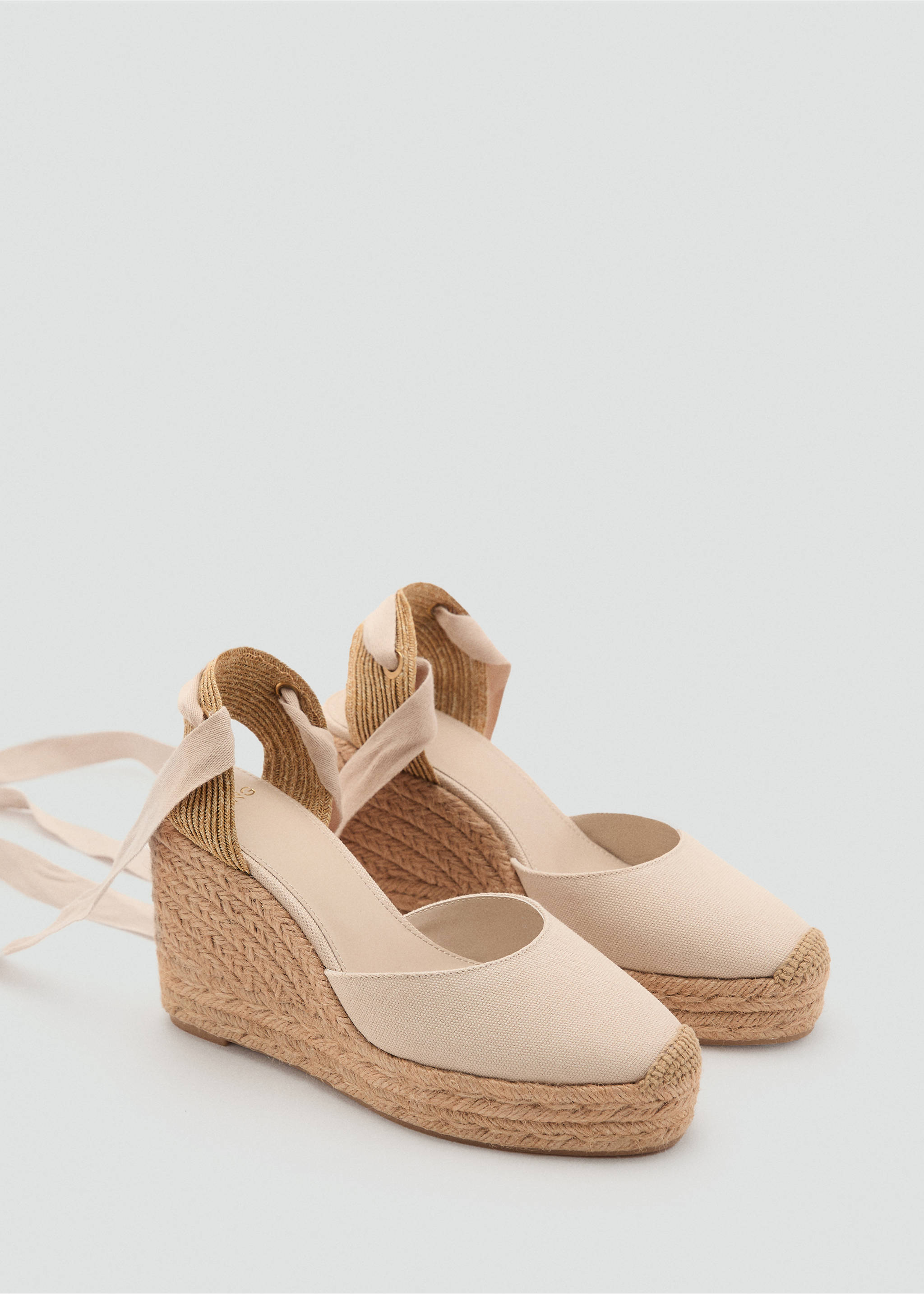 Combined tied wedges - Medium plane, Ecru. Ref: 17081127-00.