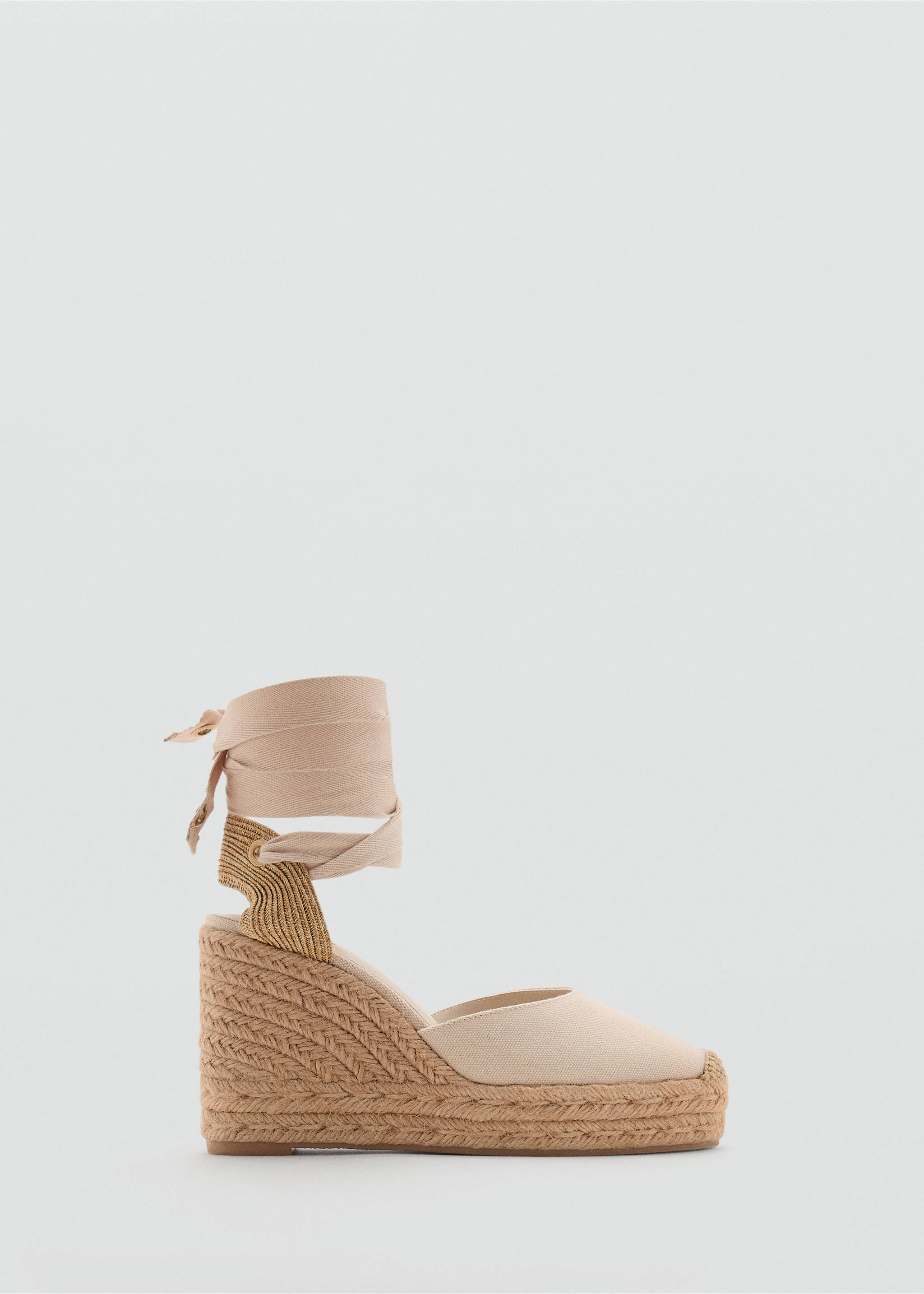 Combined tied wedges - Article without model, Ecru. Ref: 17081127-00.
