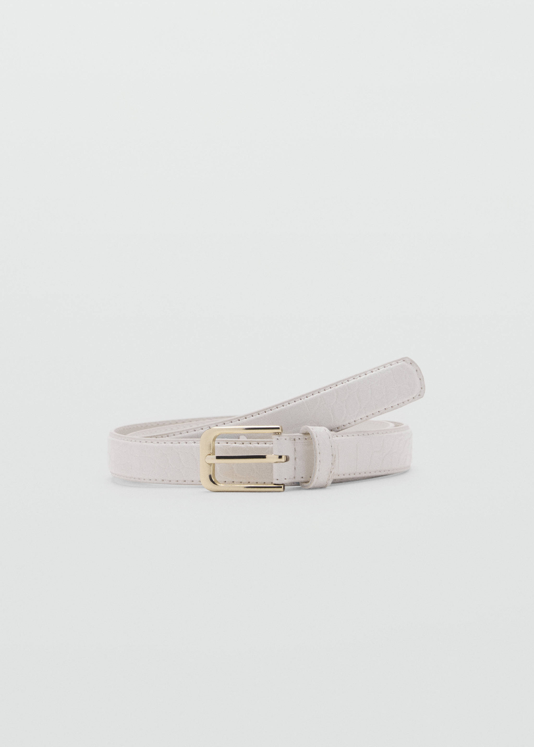 Thin faux crocodile leather belt - Article without model