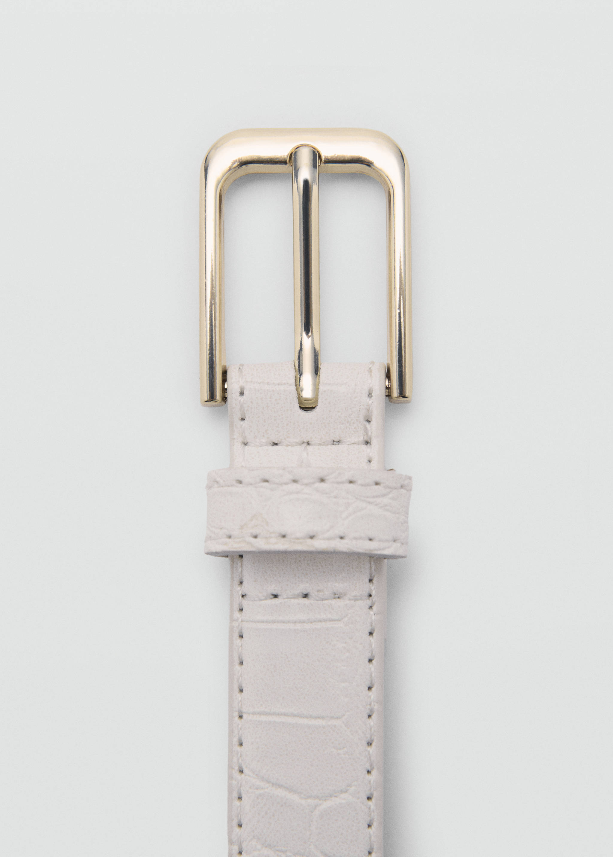 Thin faux crocodile leather belt - Details of the article 1