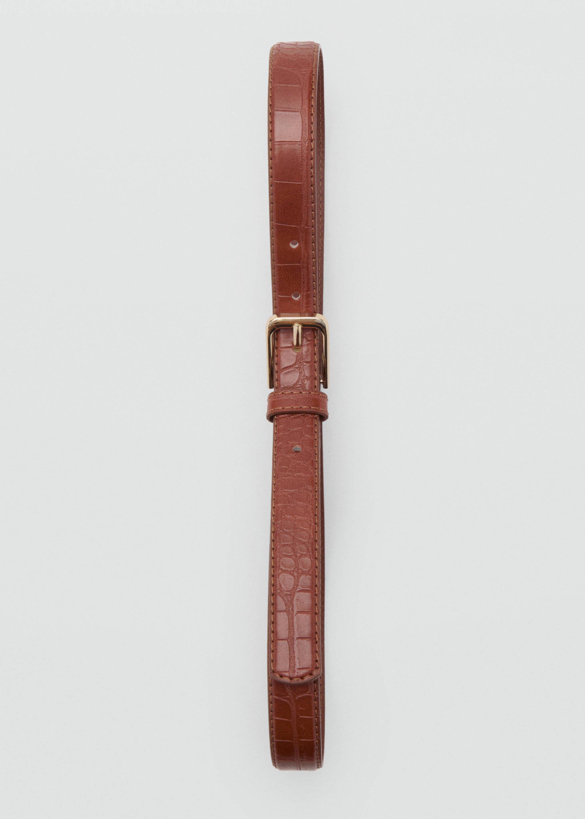 Thin faux crocodile leather belt - Details of the article 2