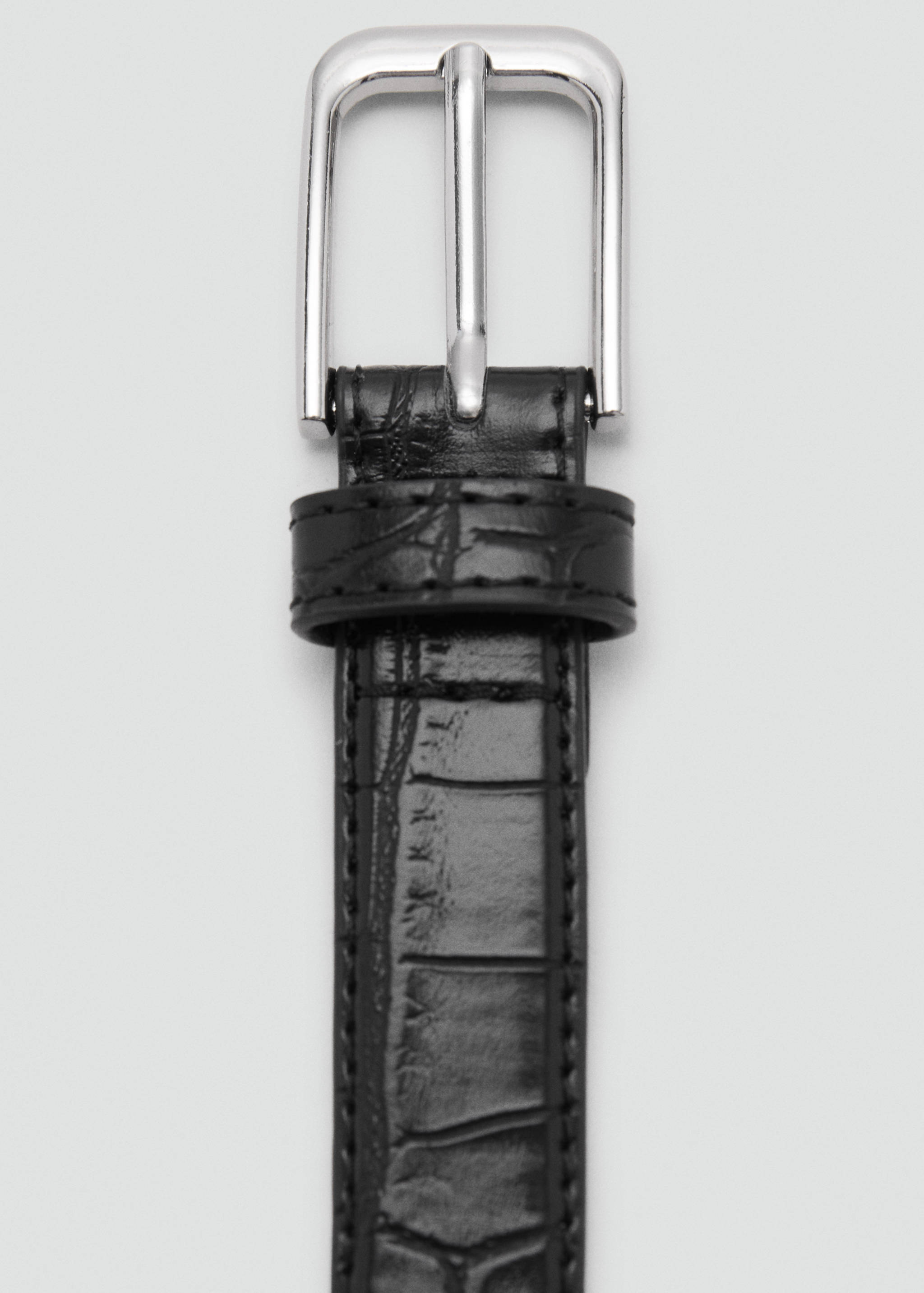 Thin faux crocodile leather belt - Details of the article 1