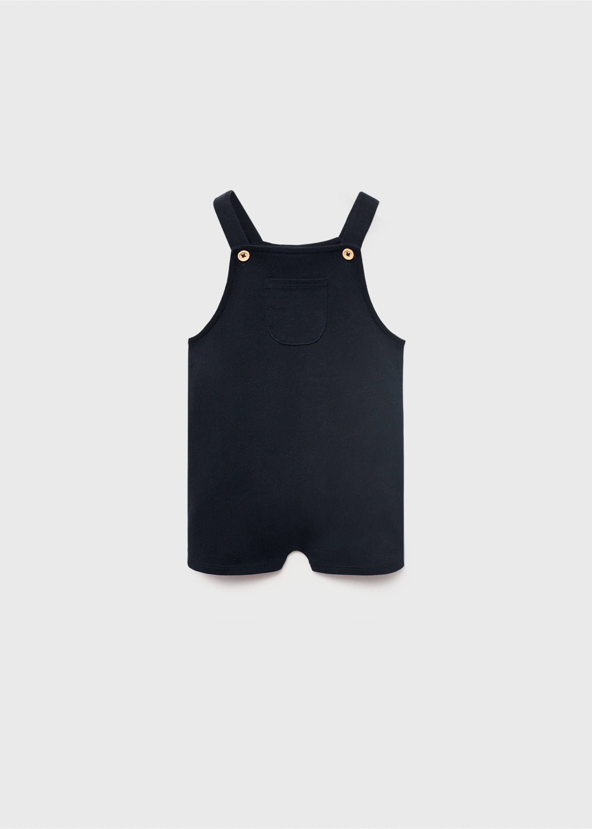 Krátké bavlněné kalhoty s laclem - Zboží bez modelu, Námořnická modrá. Ref: 17081131-00.