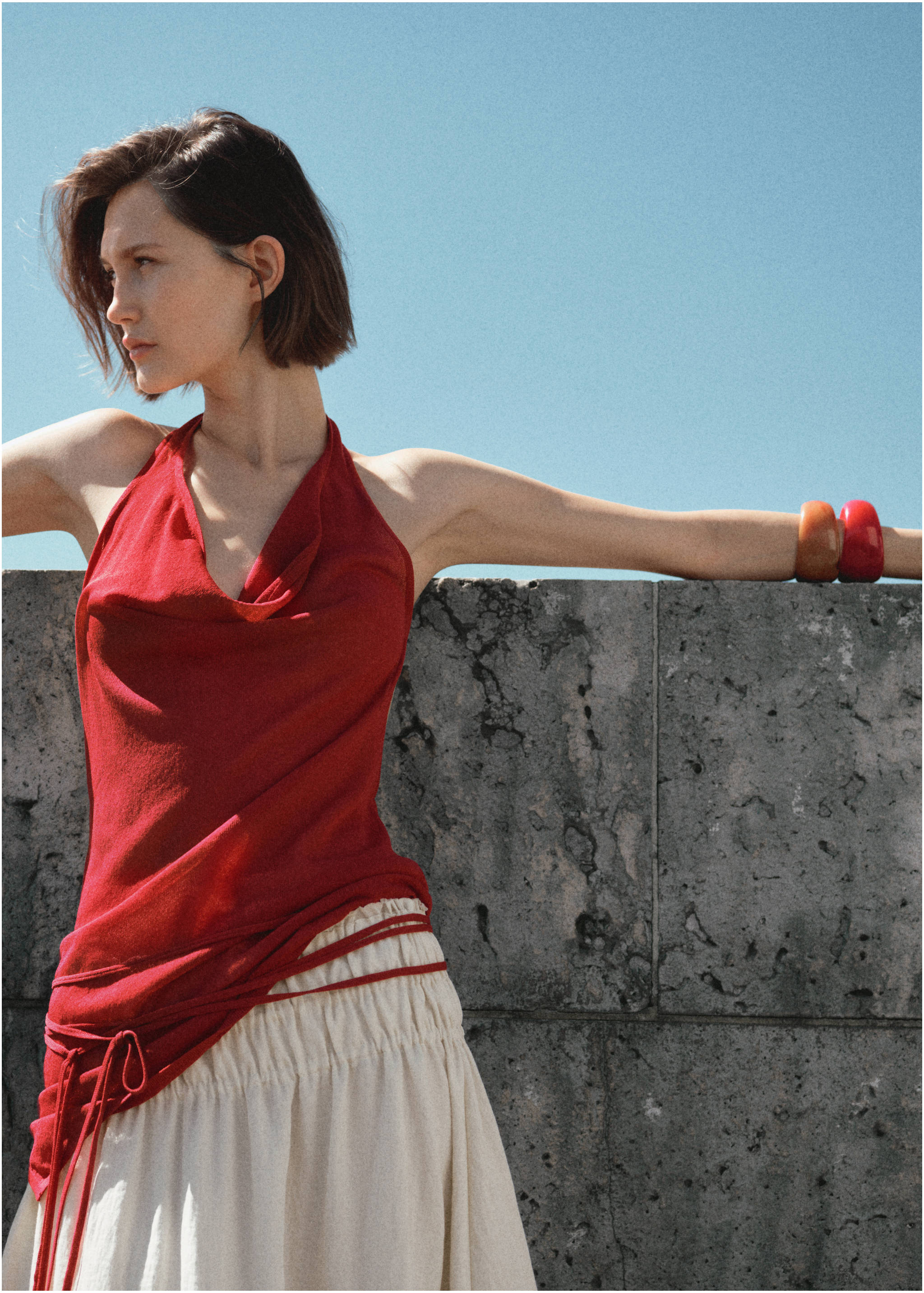 Set of combined volume maxi bracelets - General plane, Beige. Ref: 17081132-00.