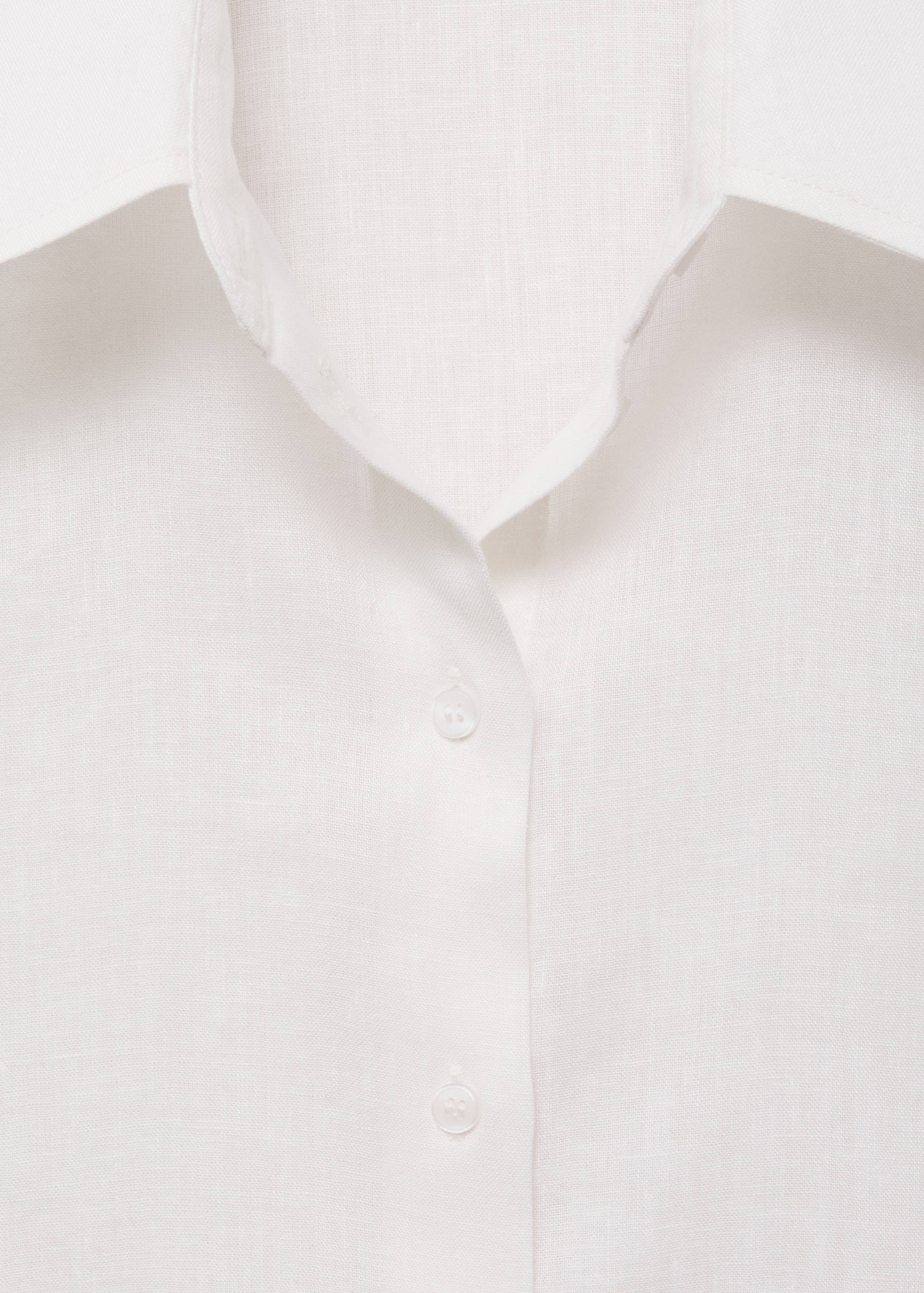 Short sleeve linen-blend shirt - Details of the article 8