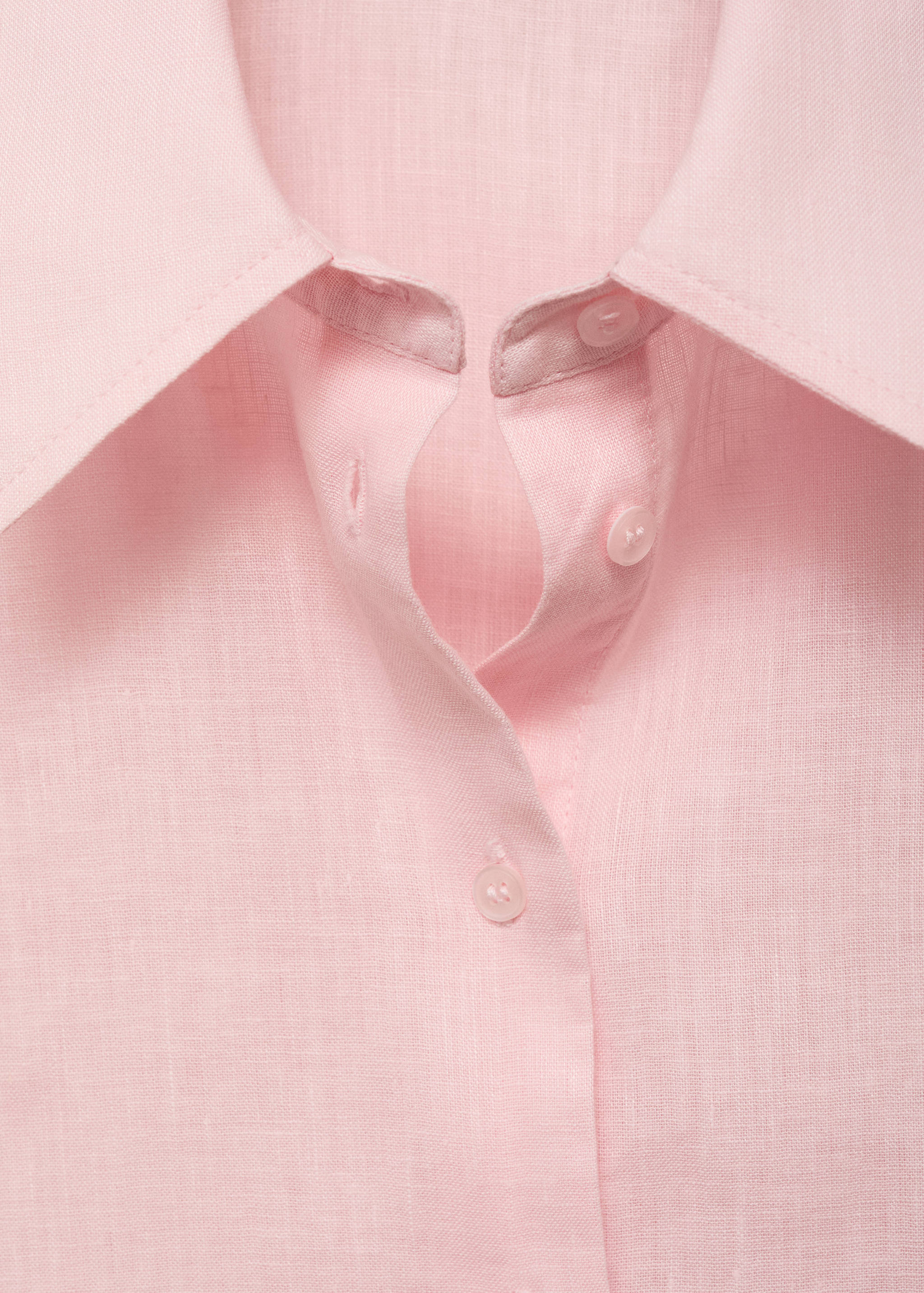 Short sleeve linen-blend shirt - Details of the article 8