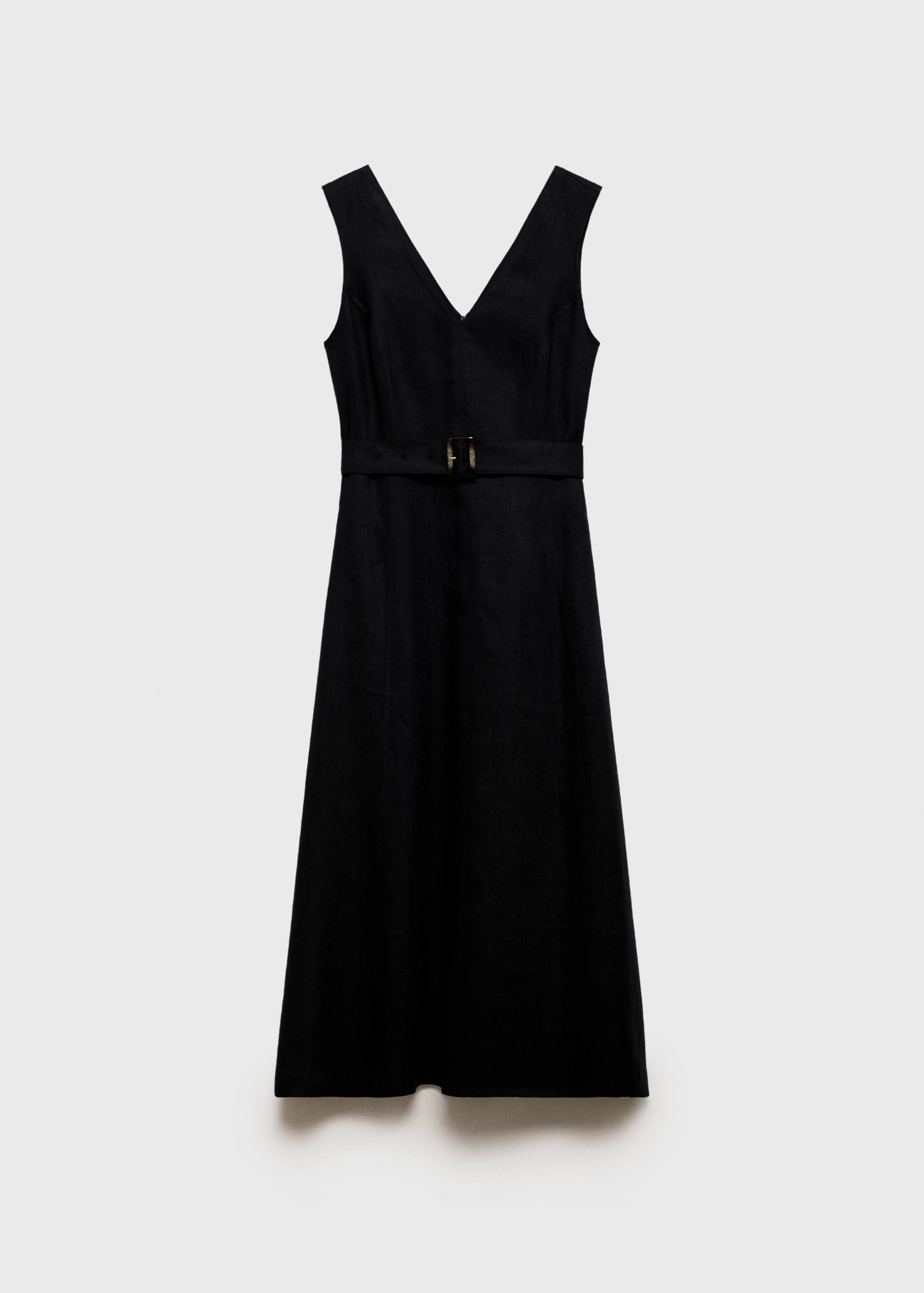 Flared linen dress with belt - Article without model