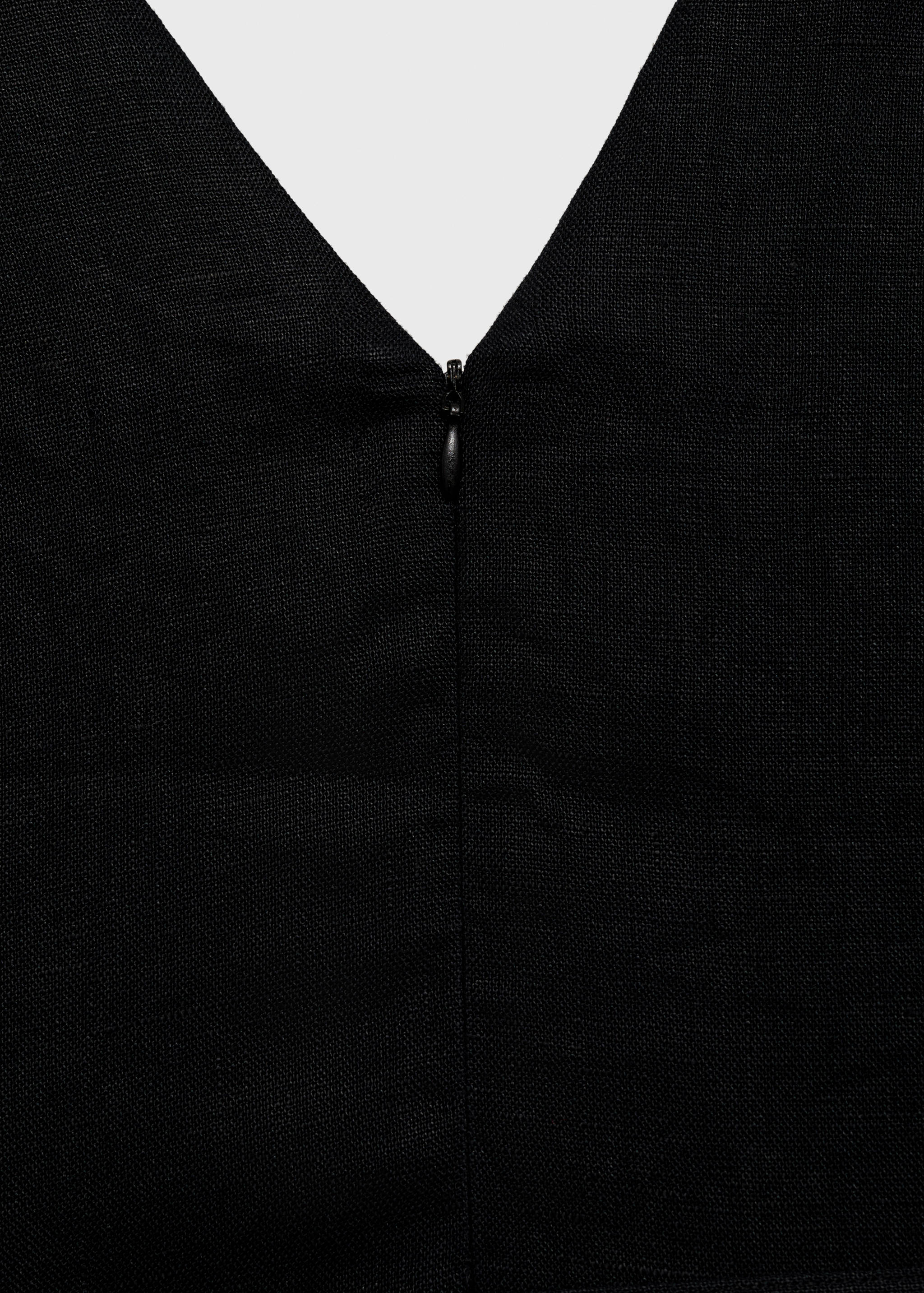 Flared linen dress with belt - Details of the article 0