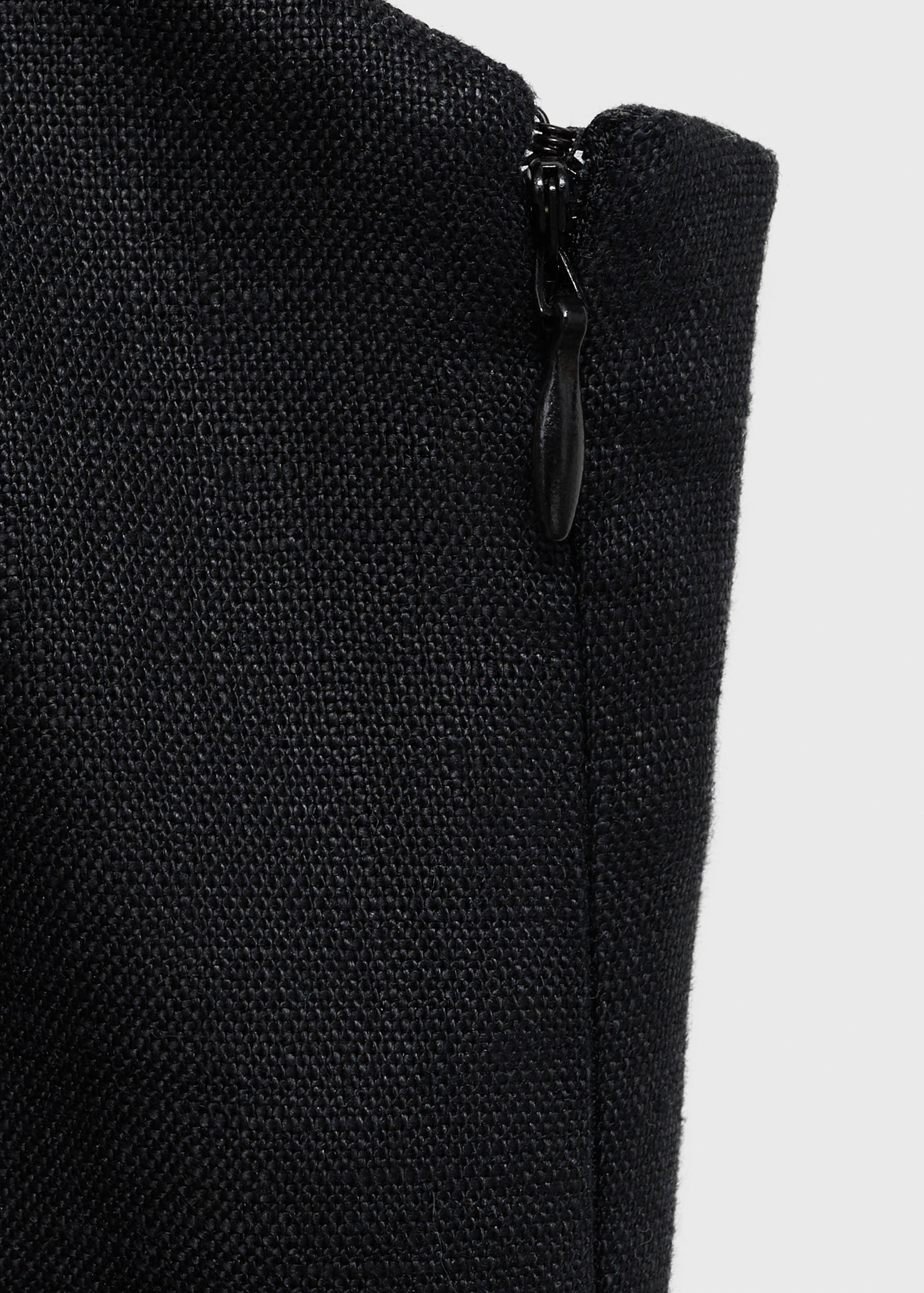 Bow linen-blend dress - Details of the article 0